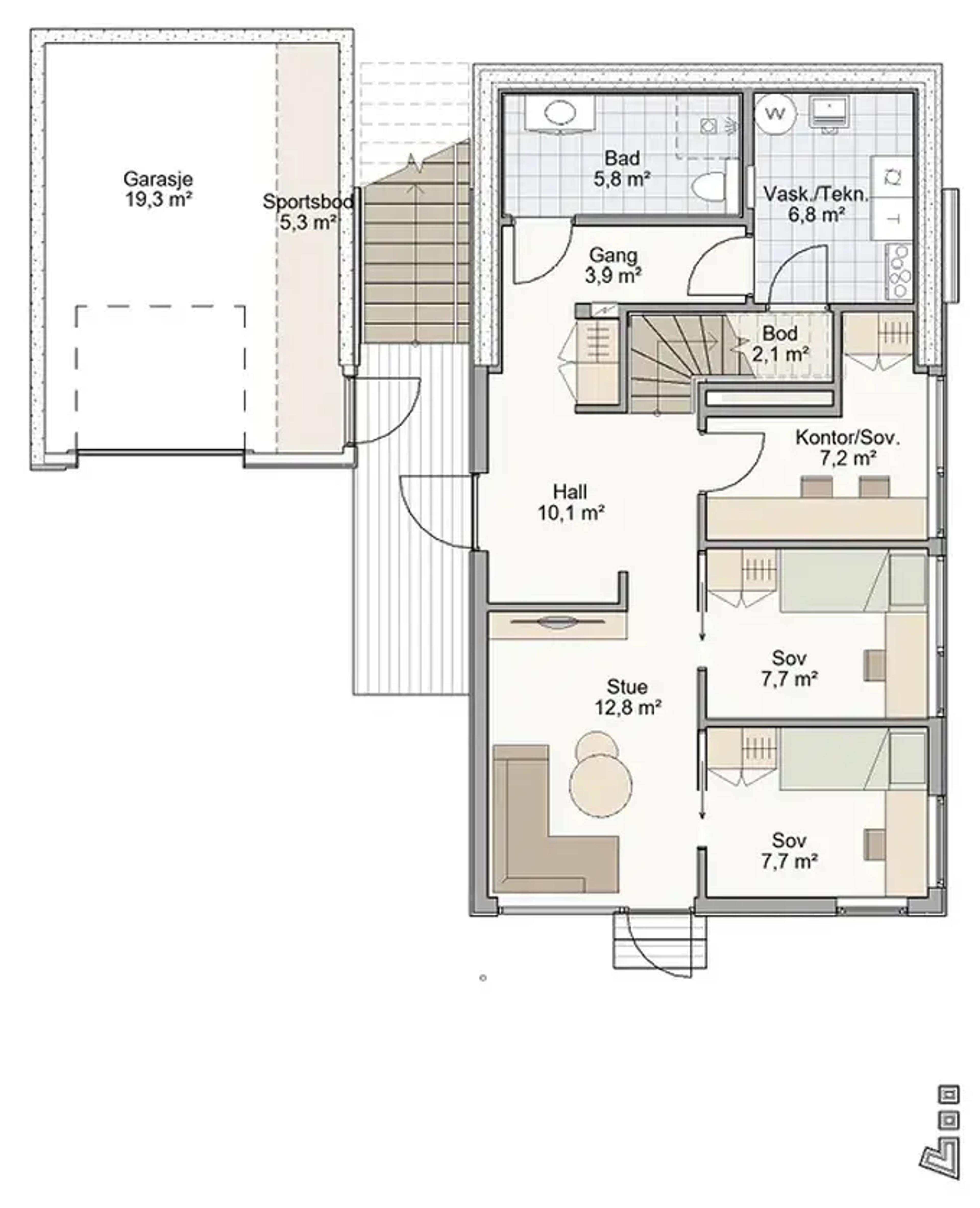 Form 1.0 plantegning 1. etg
