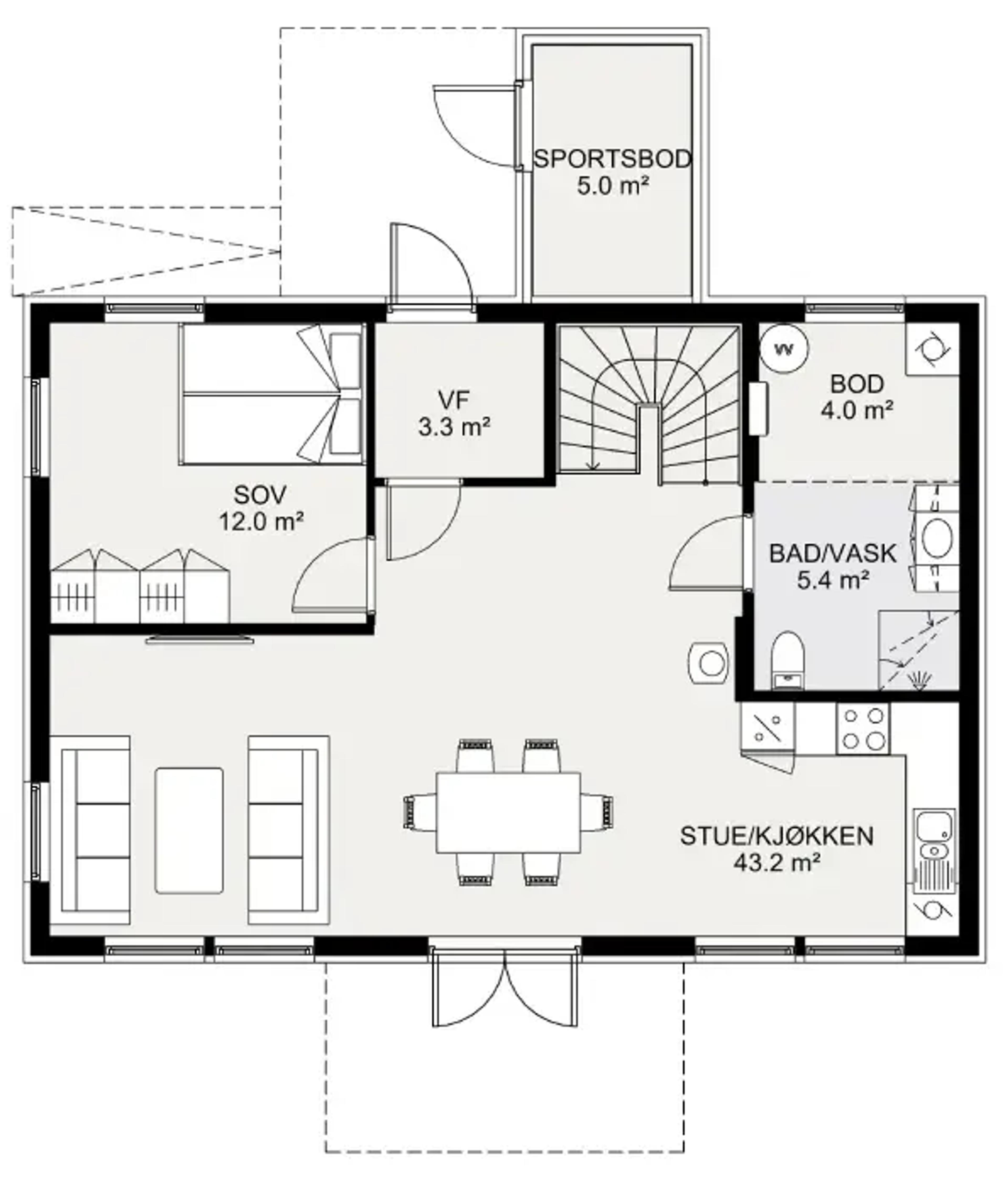 Silje plantegning 1. etg