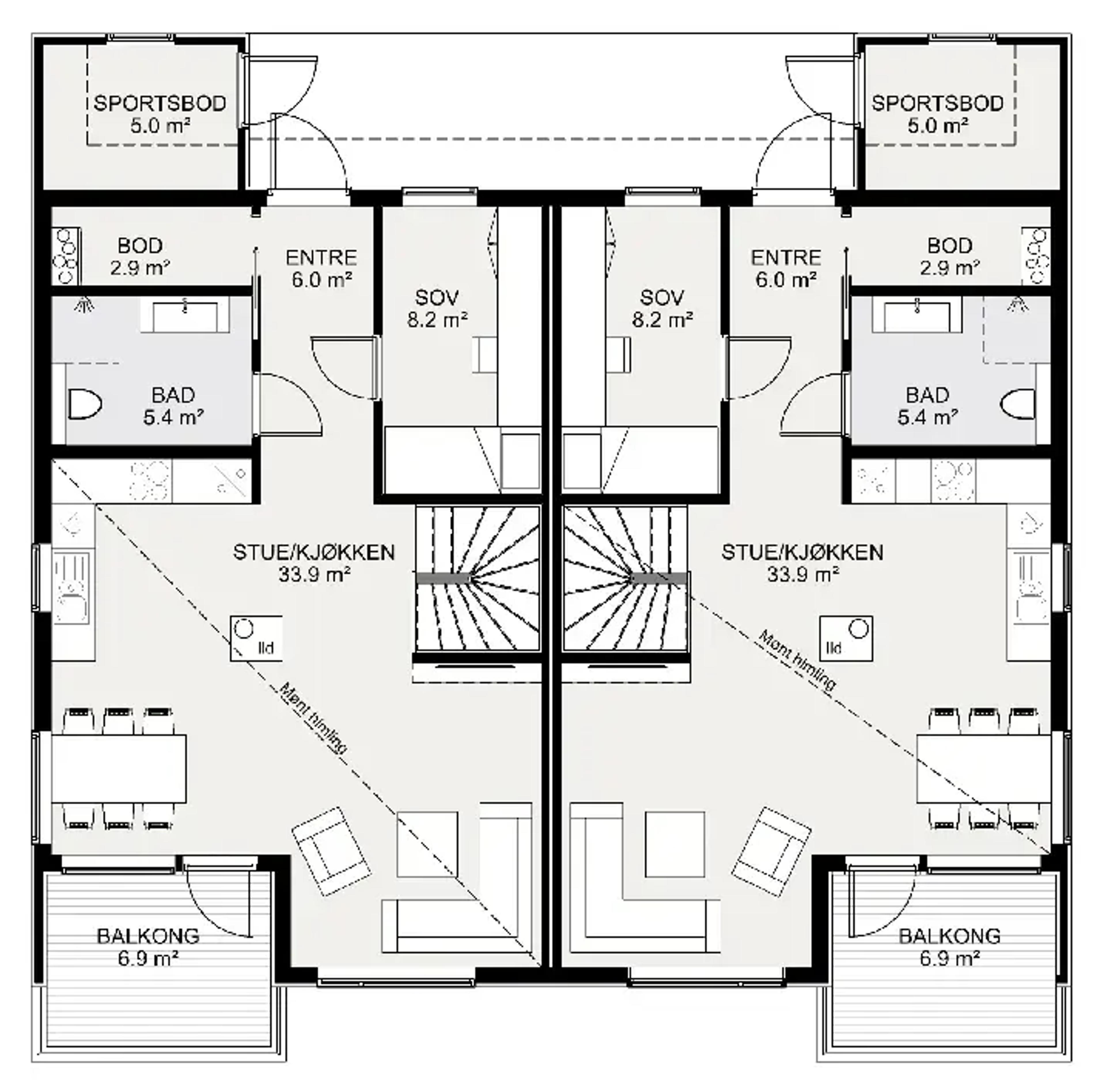 Vågen plantegning 1. etg