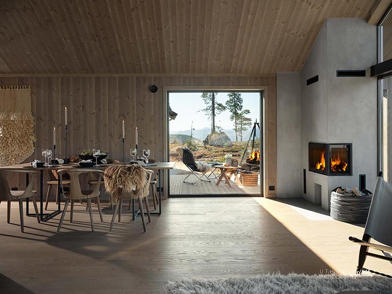 Sjemmedalhytta med vindu fra Gilje