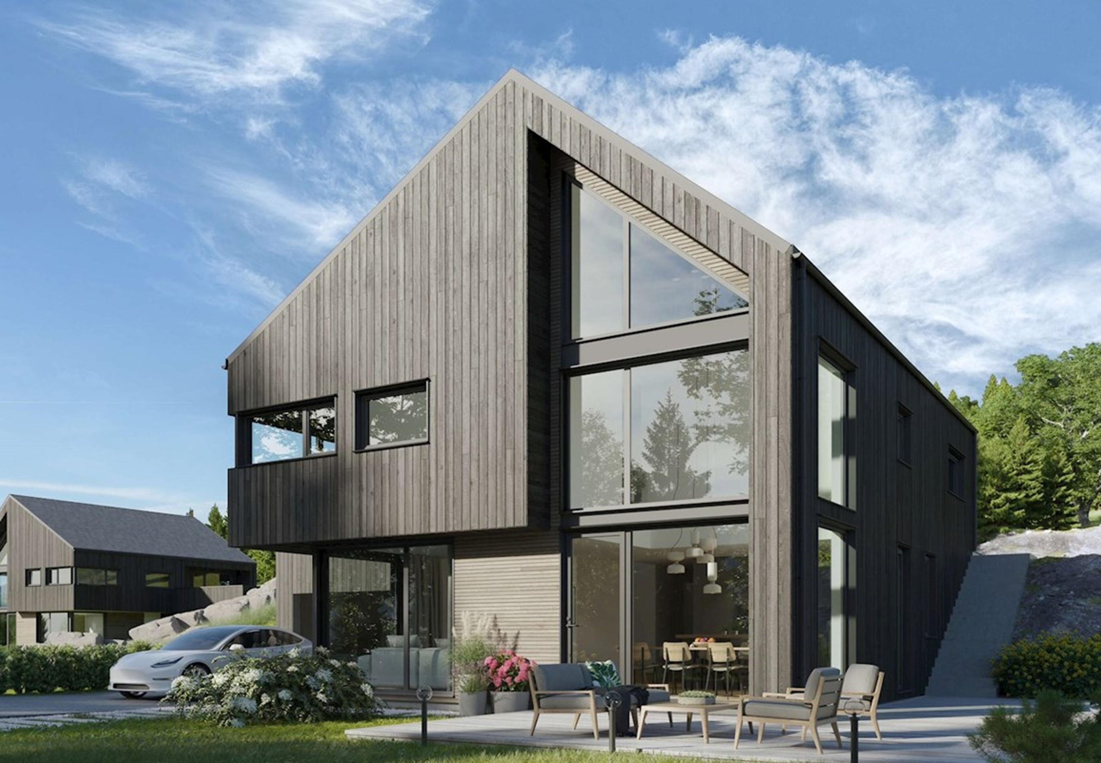 Mesterhus Harmoni - En romslig bolig tegnet for både flat og skrå tomt