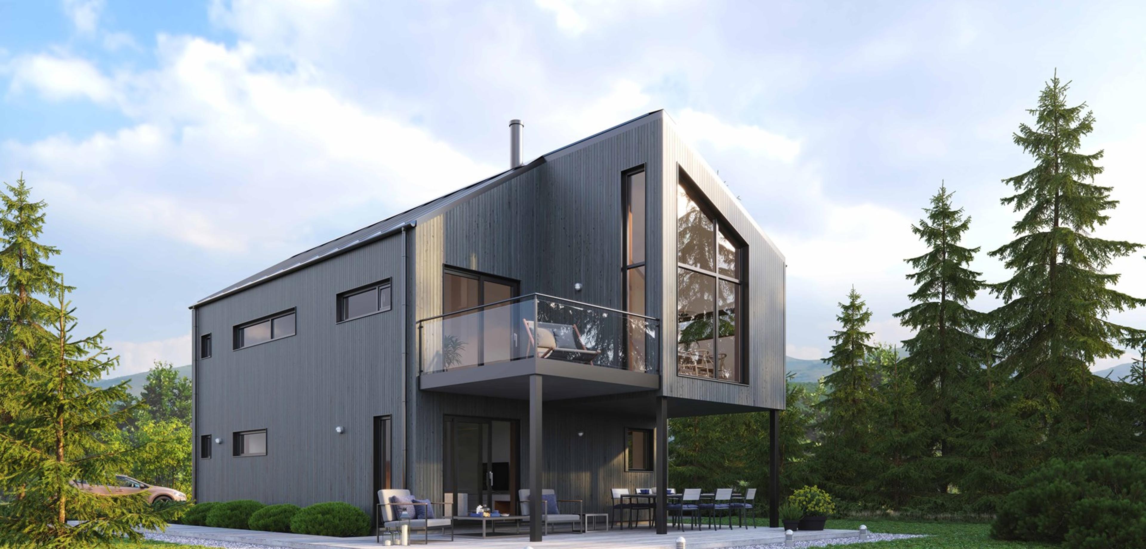 Mesterhus Nordstrand kan by på en fantastisk takhøyde på opptil fire meter på det høyeste. Huset har også flere flotte uteplasser, og er et hus med flere spennende kvaliteter.