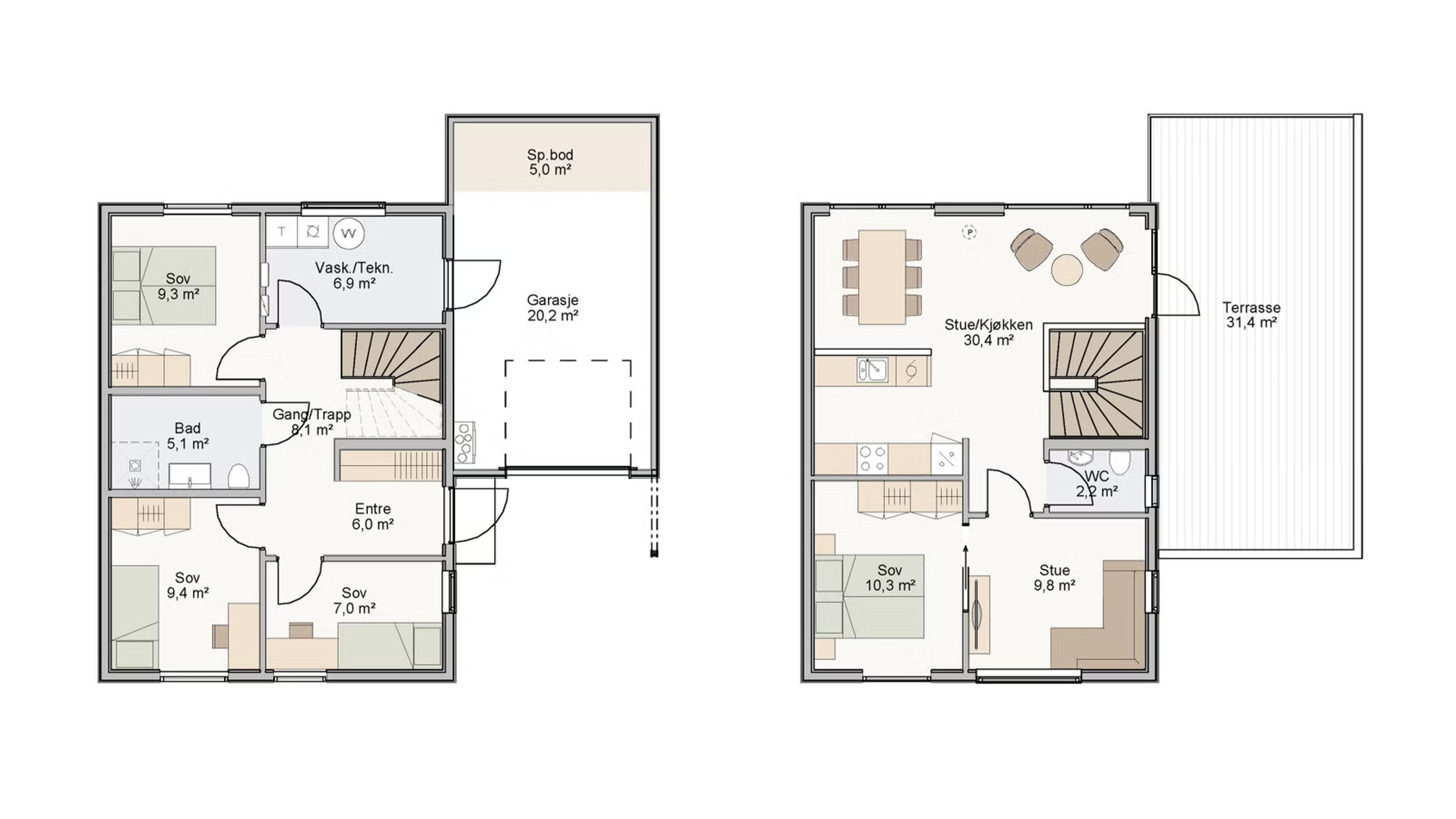 Planløsninger - Her er det mulighet for tilpasninger og alternative løsninger