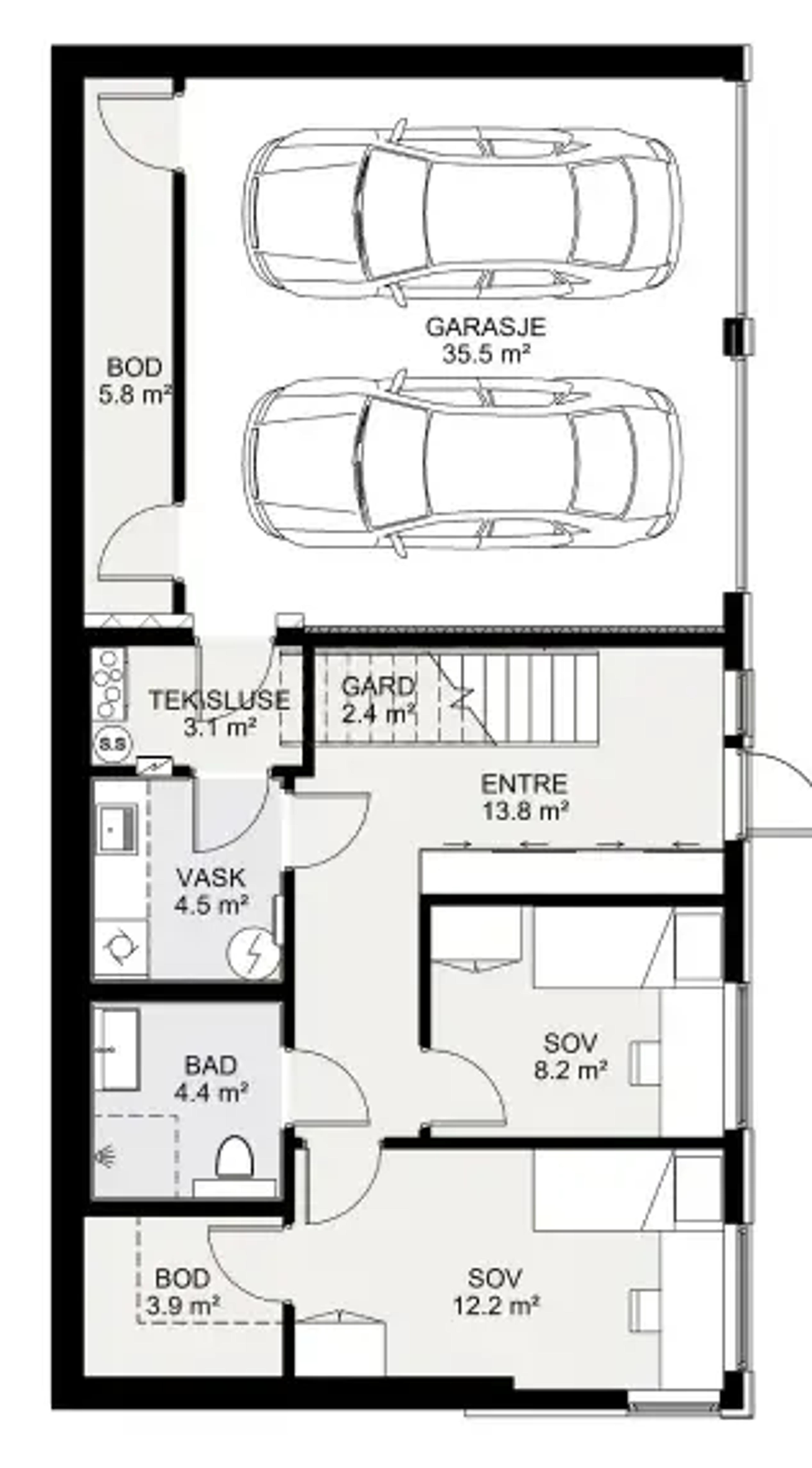 Slettnes plantegning underetasje