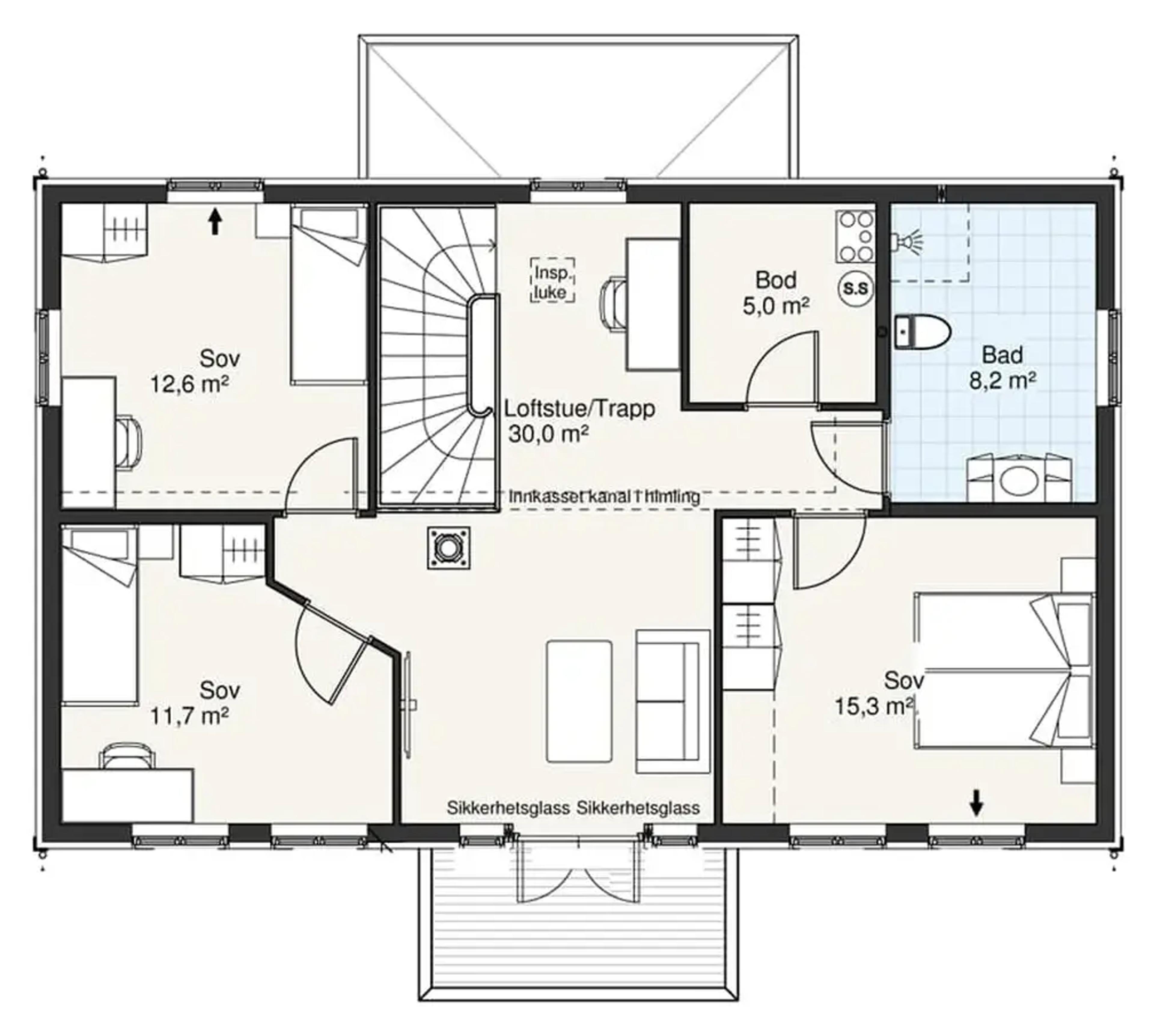 Karita plantegning 2. etg