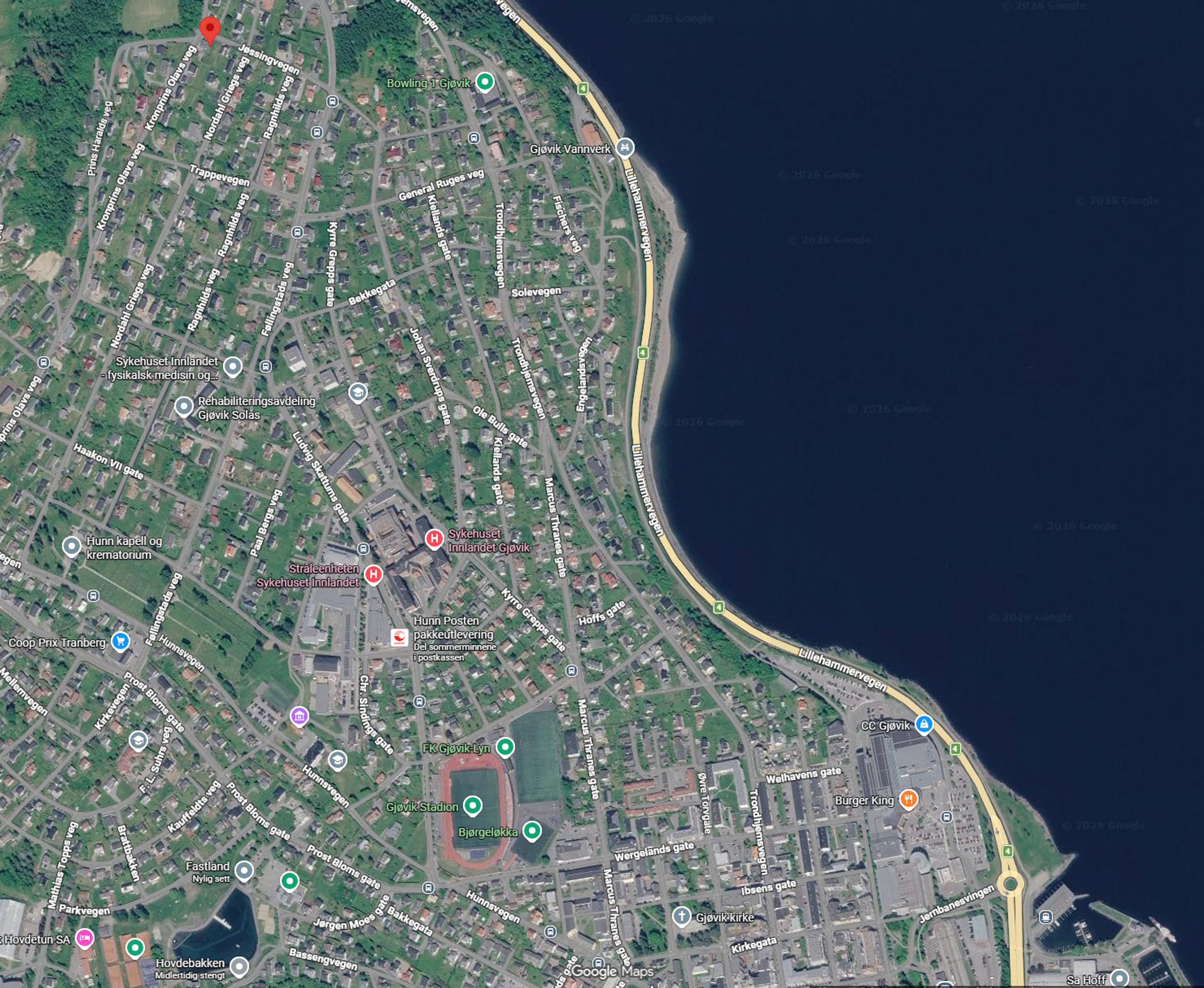 Kart fra Google maps
