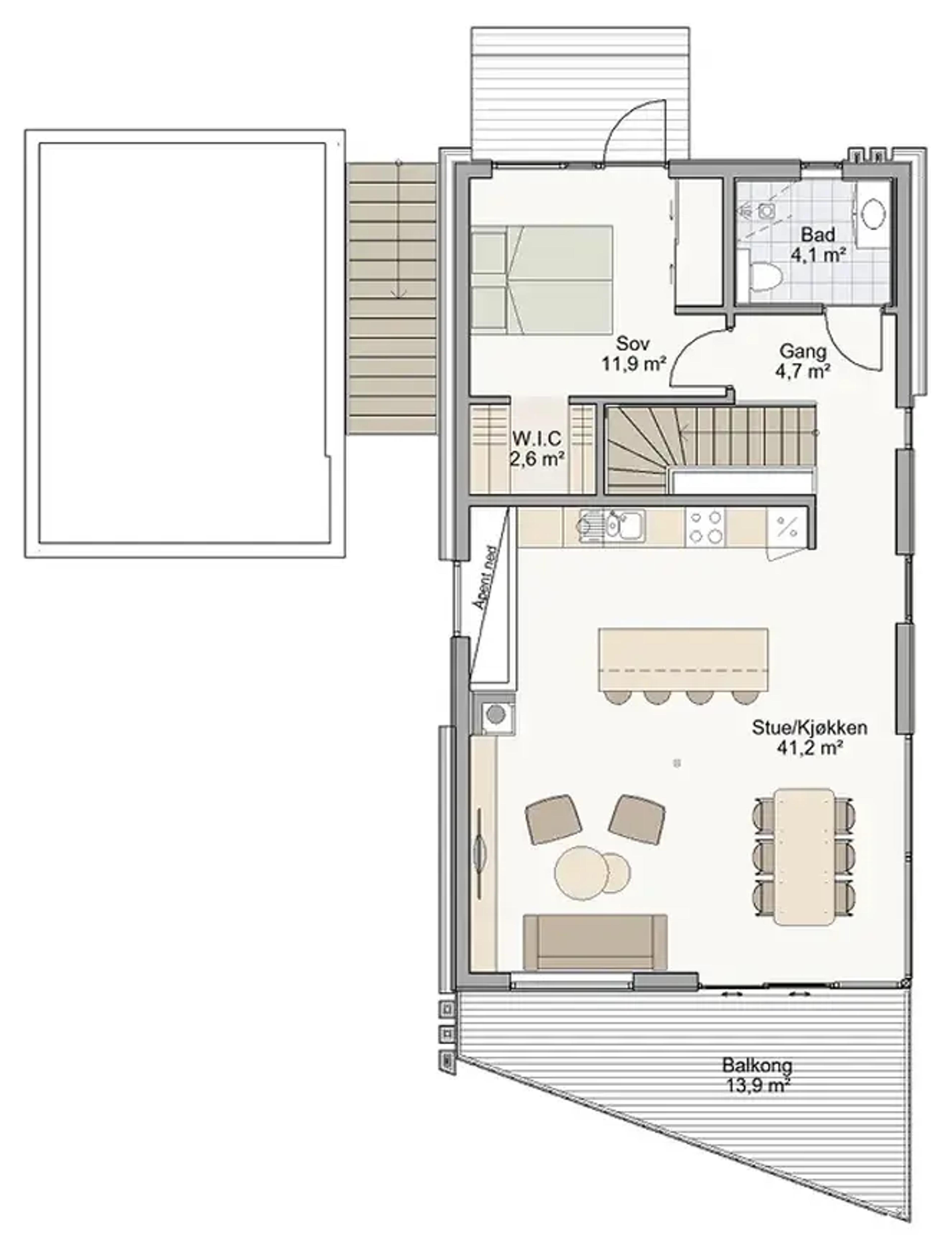Form 1.0 plantegning 2. etg