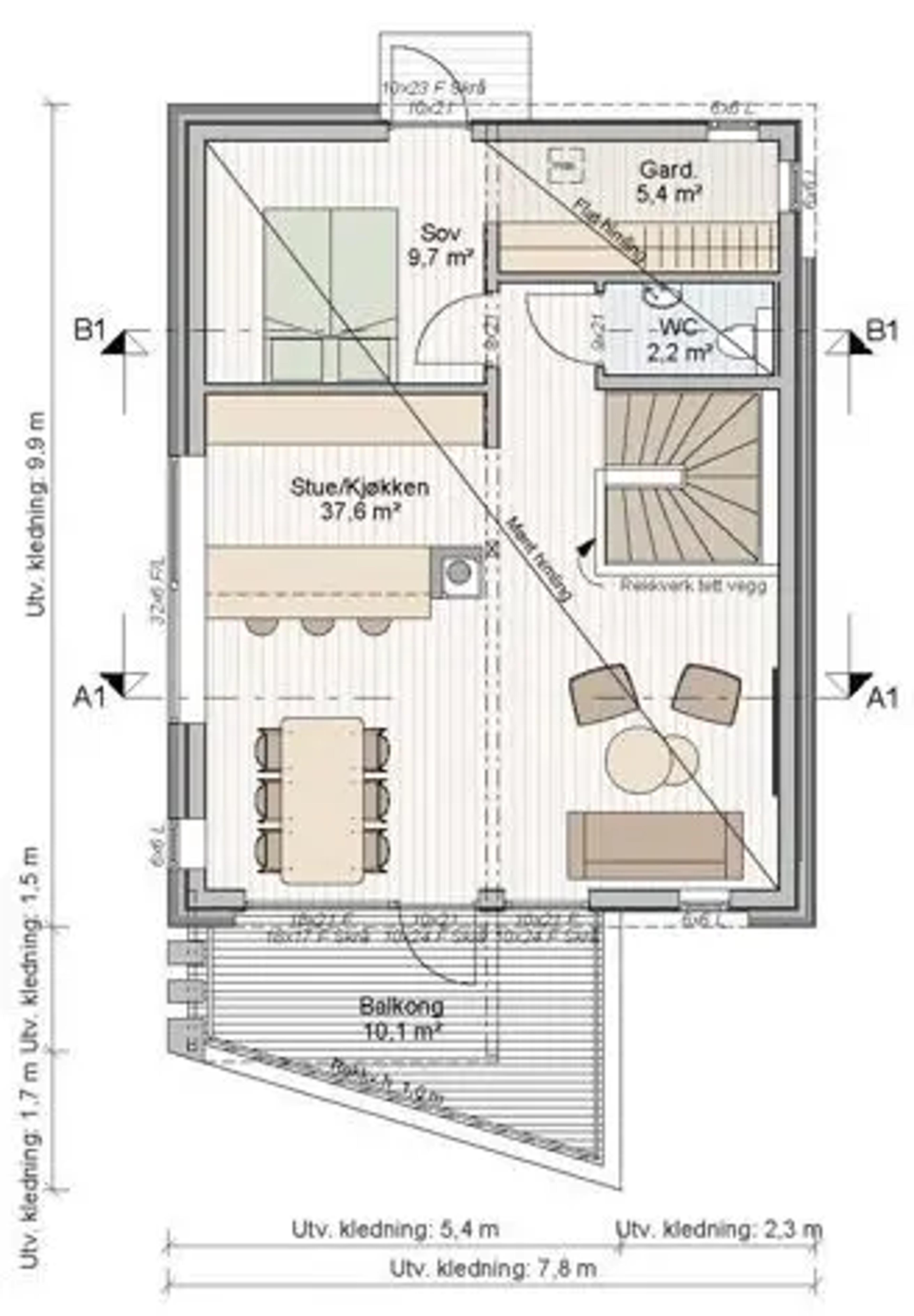 Form 3.0 plantegning 1. etg