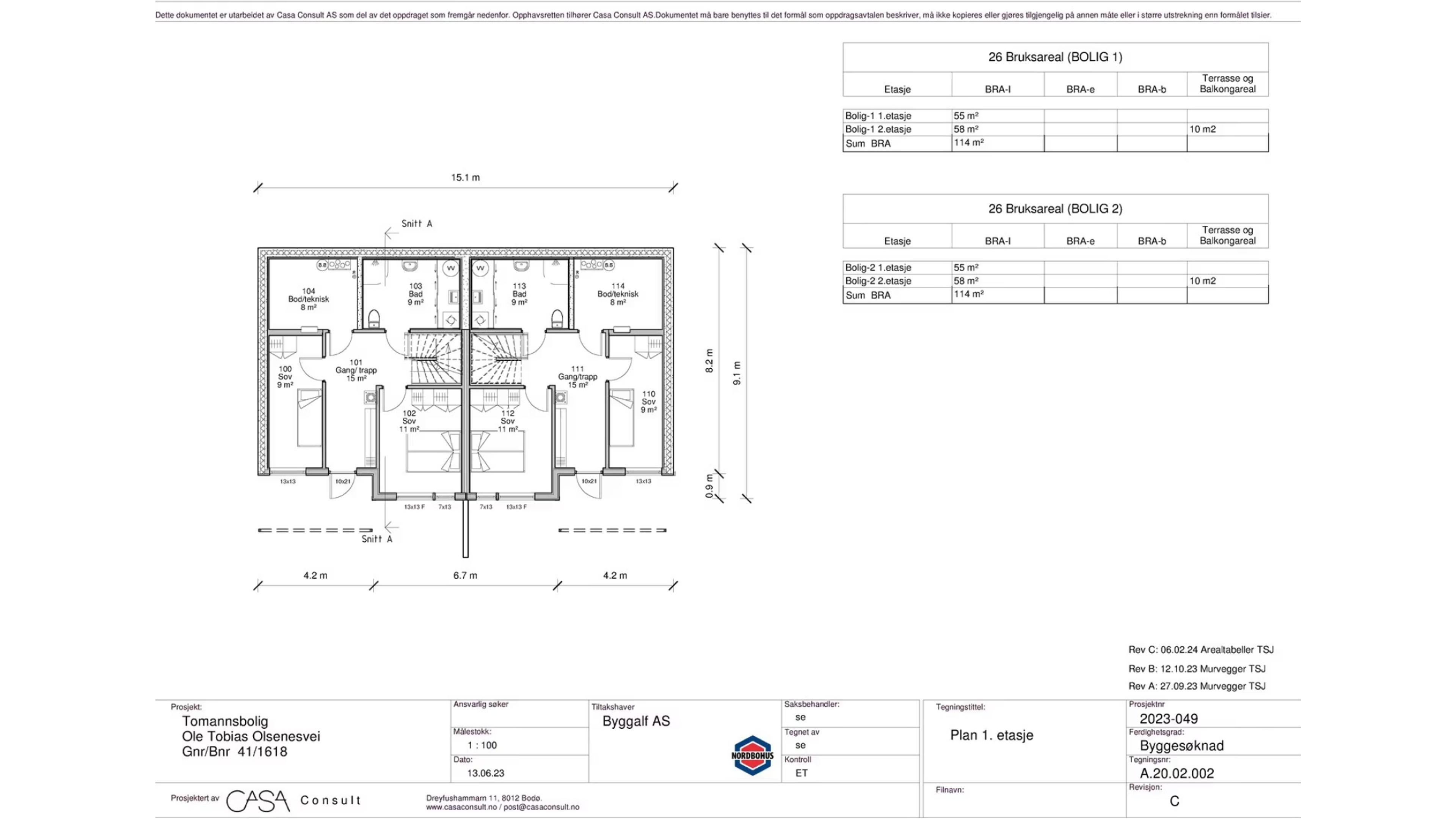 Detaljert plantegning