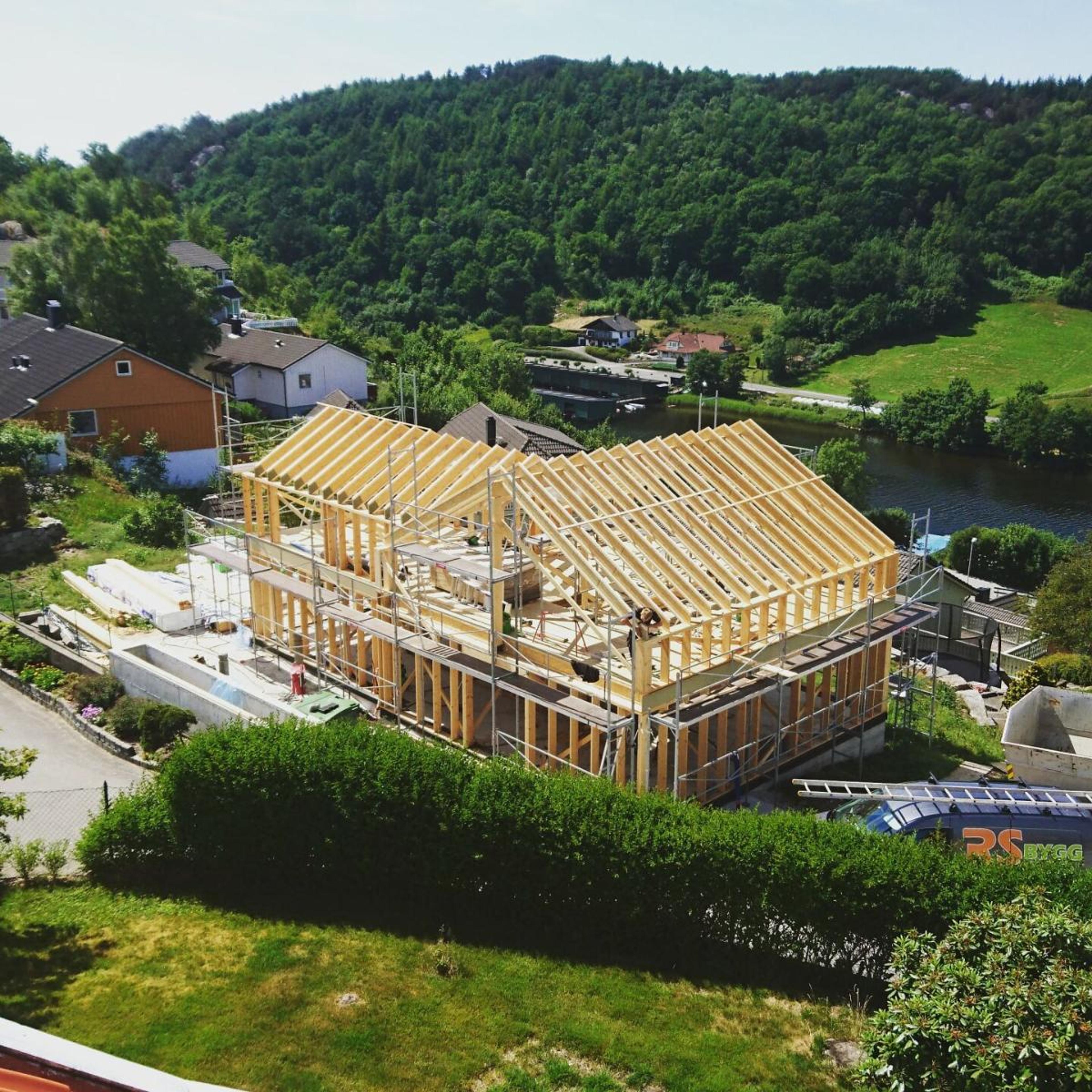 Byggeplass RS Bygg Egersund råbygg