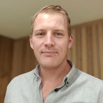 Portrett av Thomas Gausvik, daglig leder i Nordbohus TG Bygg