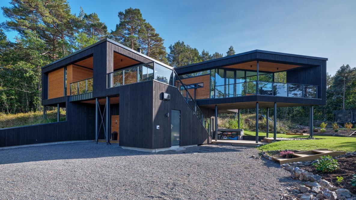 Kallevig - arkitekttegnet funkishus i skogen