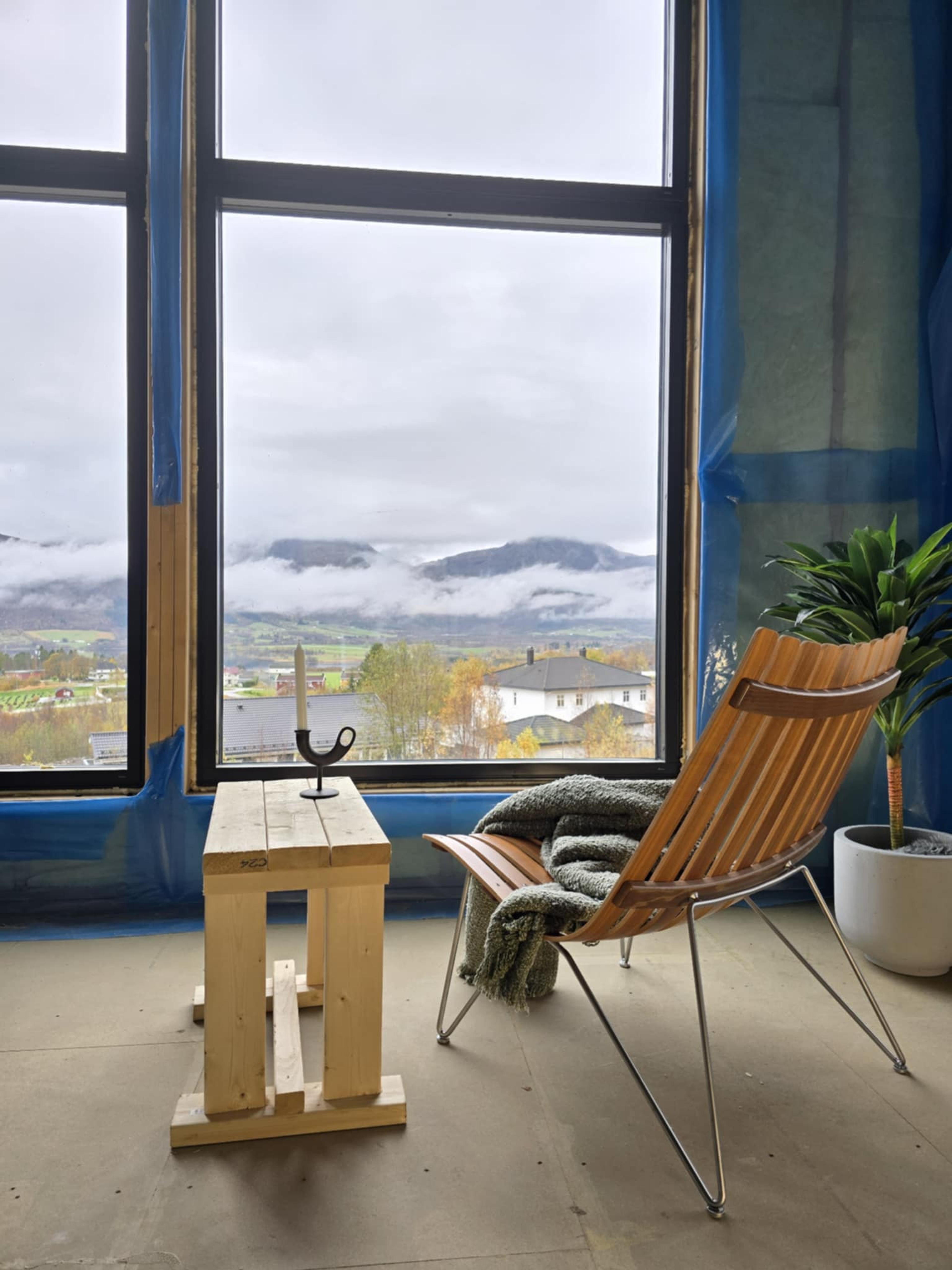 Rå utsikt! En sniktitt på tomannsboligen før den ferdigstilles.