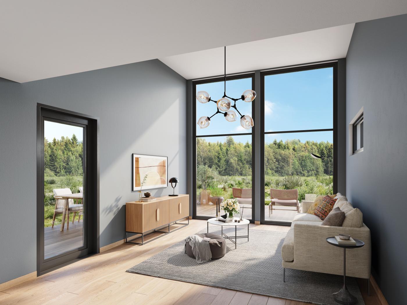 Koselig stue i mikrohus