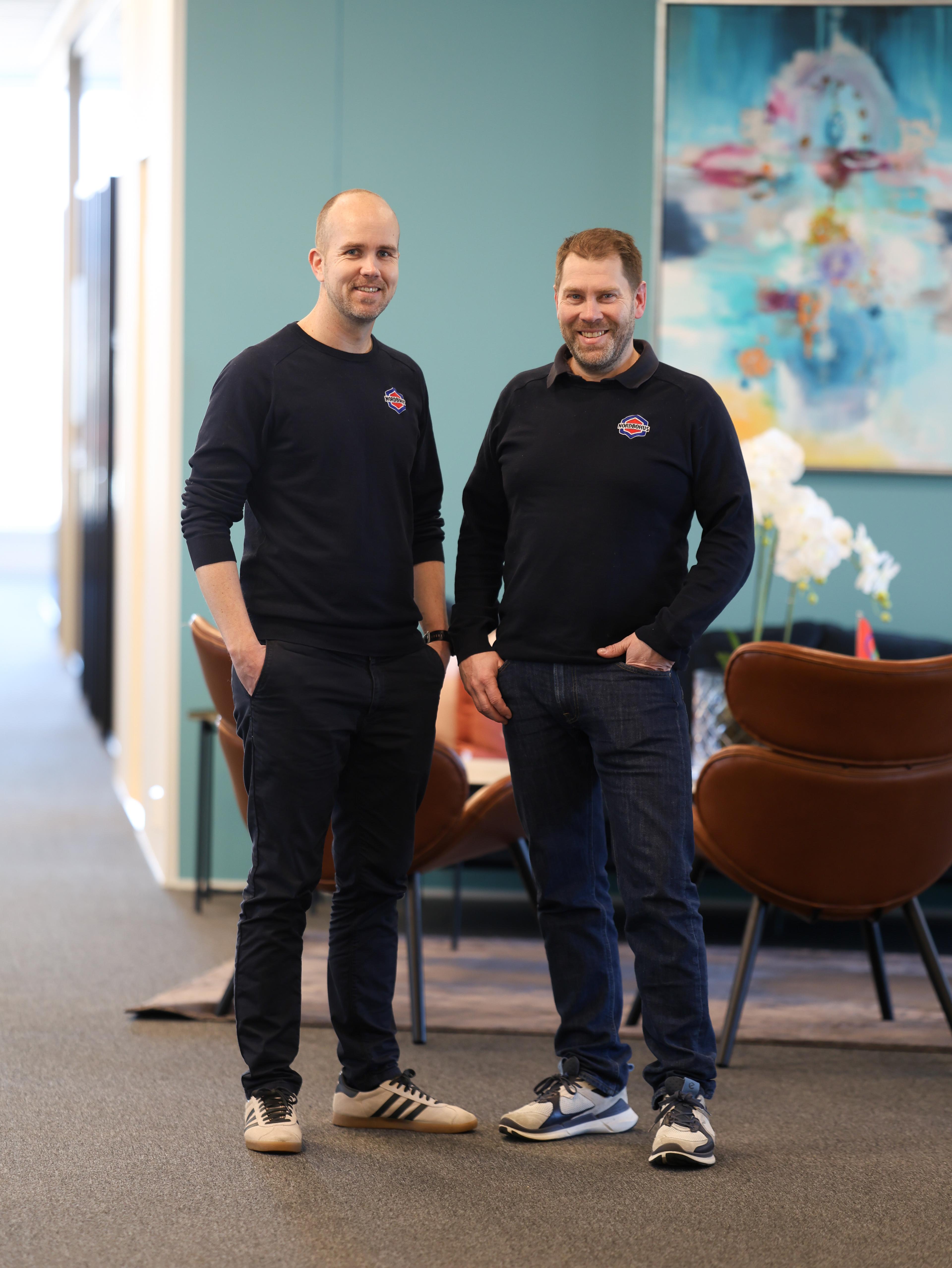 Fredrik Stave og Thomas hos Nordbohus Skien