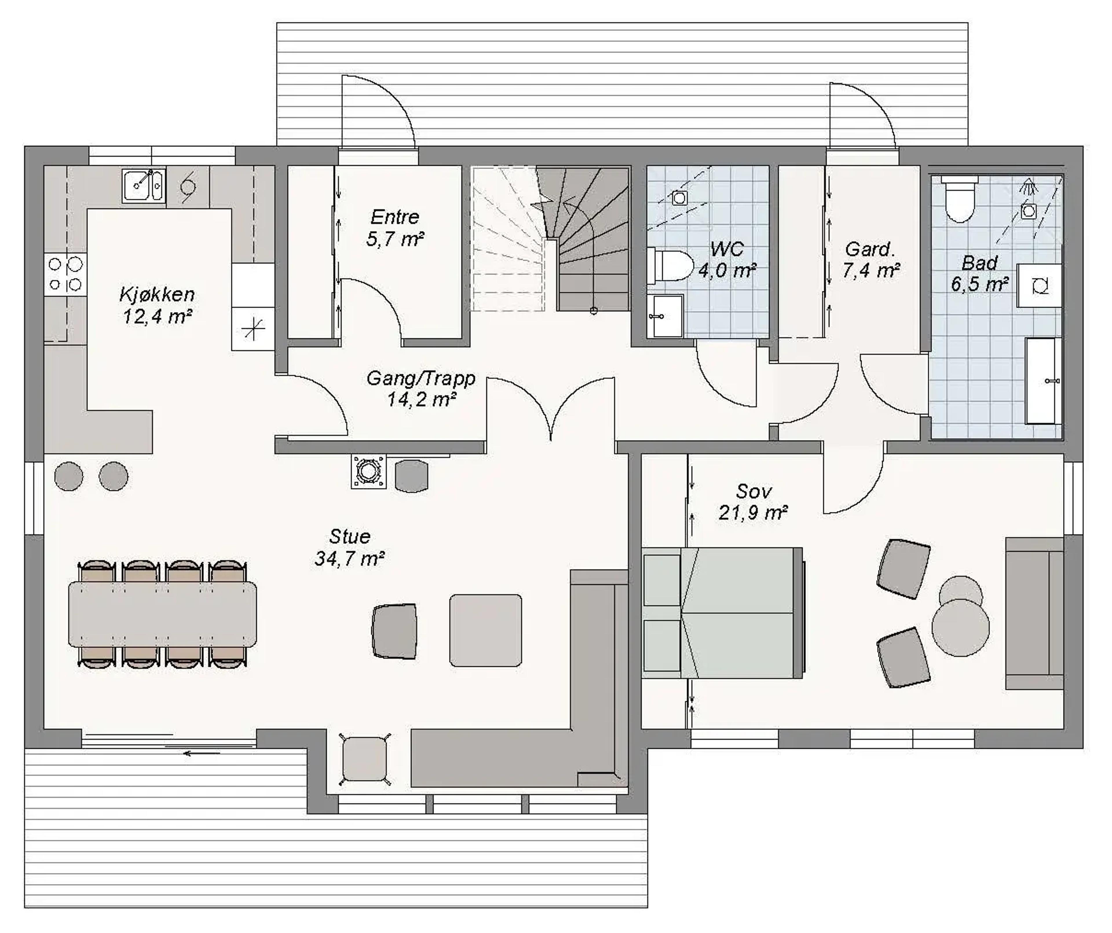 Lun planløsning 1. etg