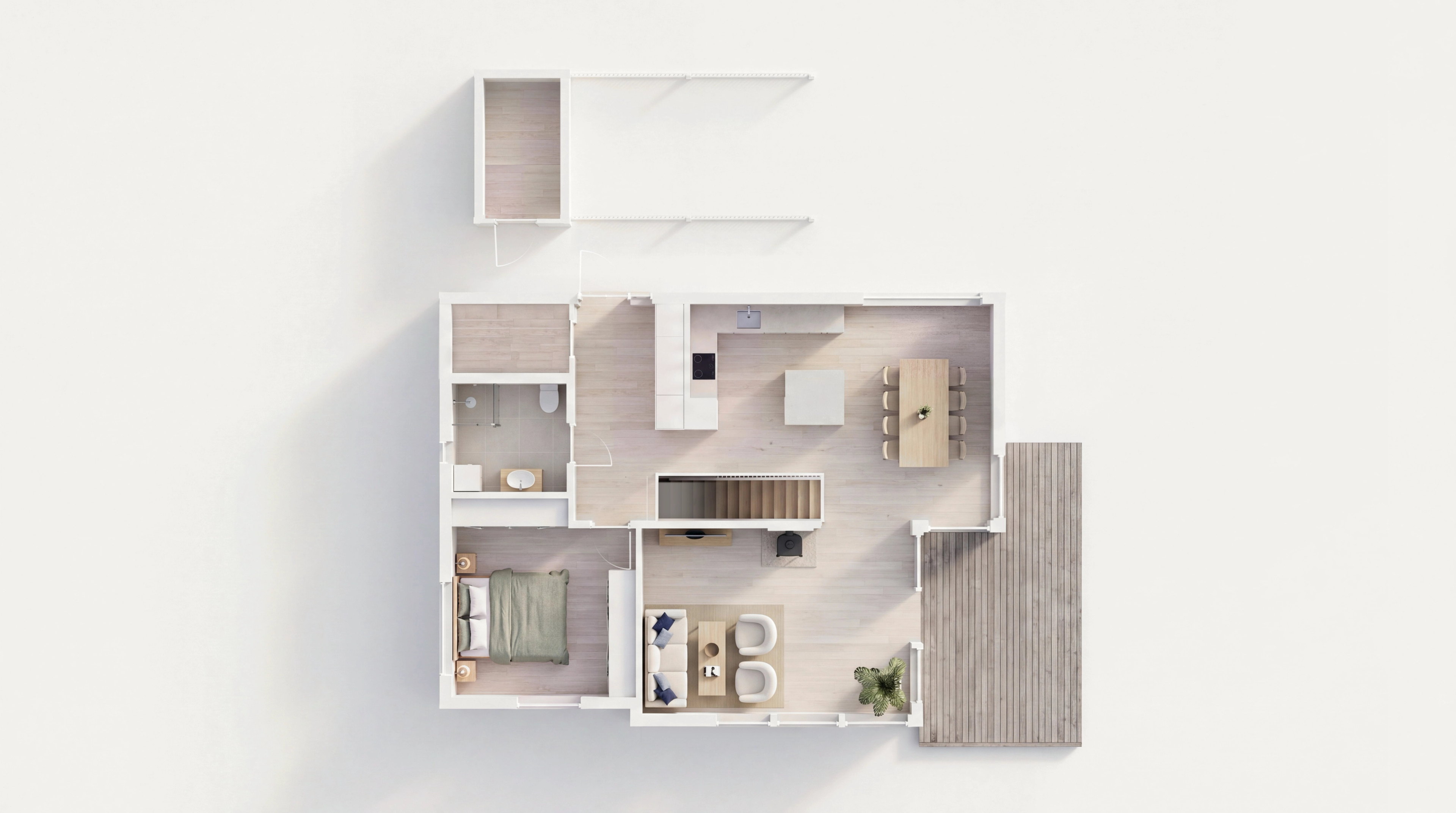 3D-plantegning Front 1. etasje