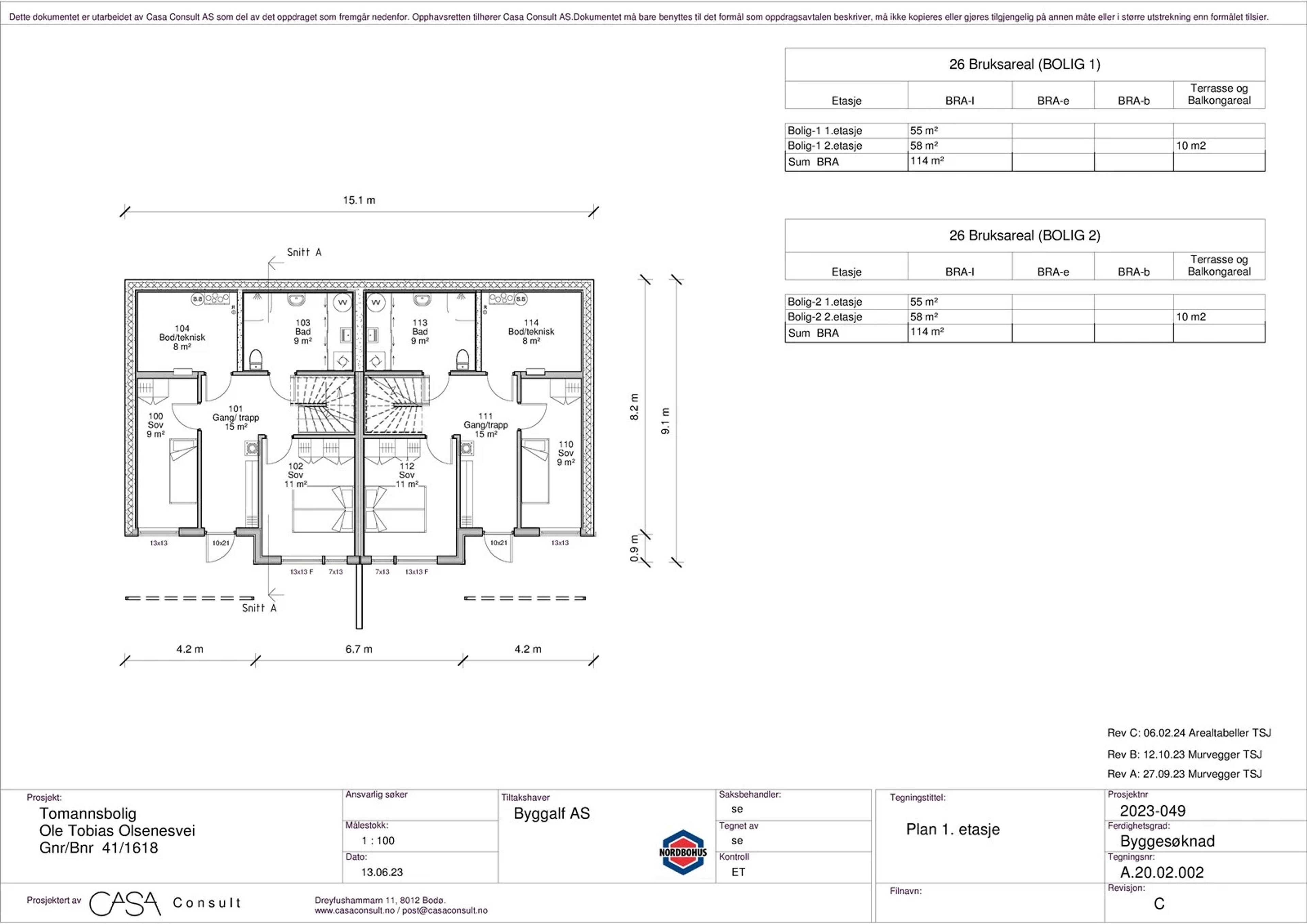 Detaljert plantegning