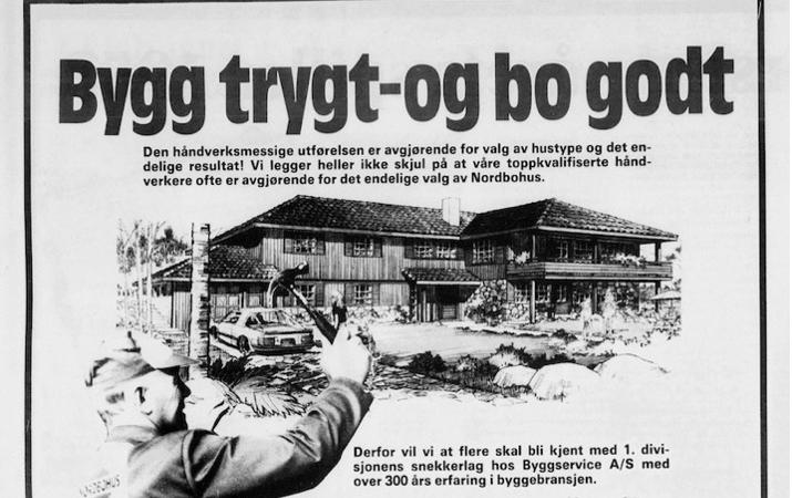 Avisartikkel fra 1989 "Bygg trygt og bo godt"