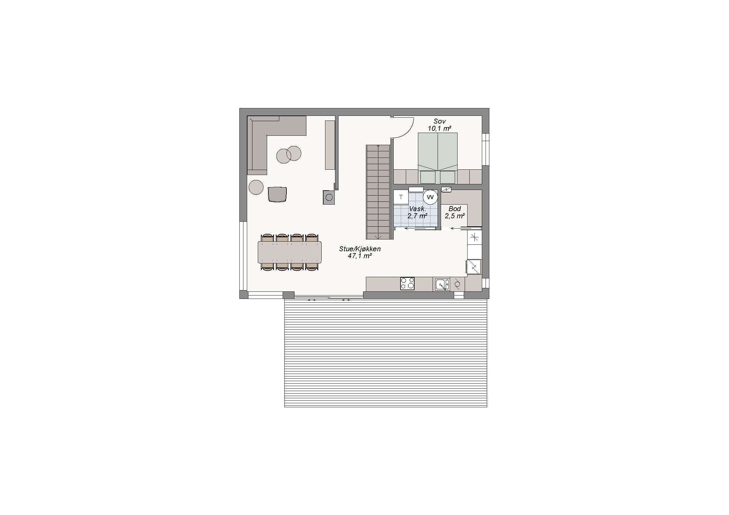 Planløsning Luna 2. etg