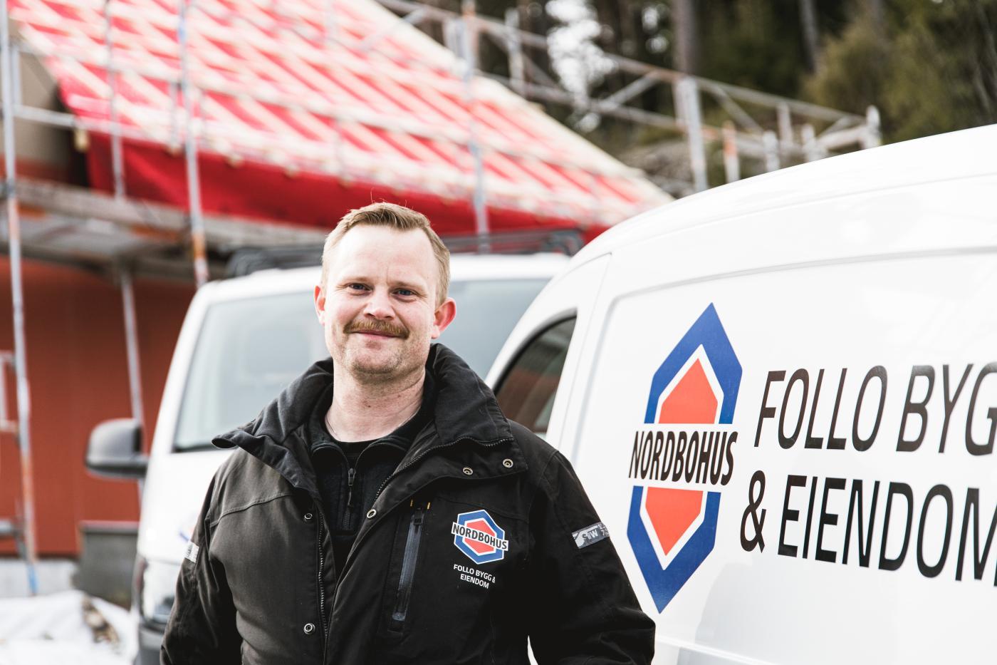 Byggeleder Øivind Bergersen sørger for framdrift i rehabiliteringsprosjektene hos vår forhandler Nordbohus Follo Bygg & Eiendom.