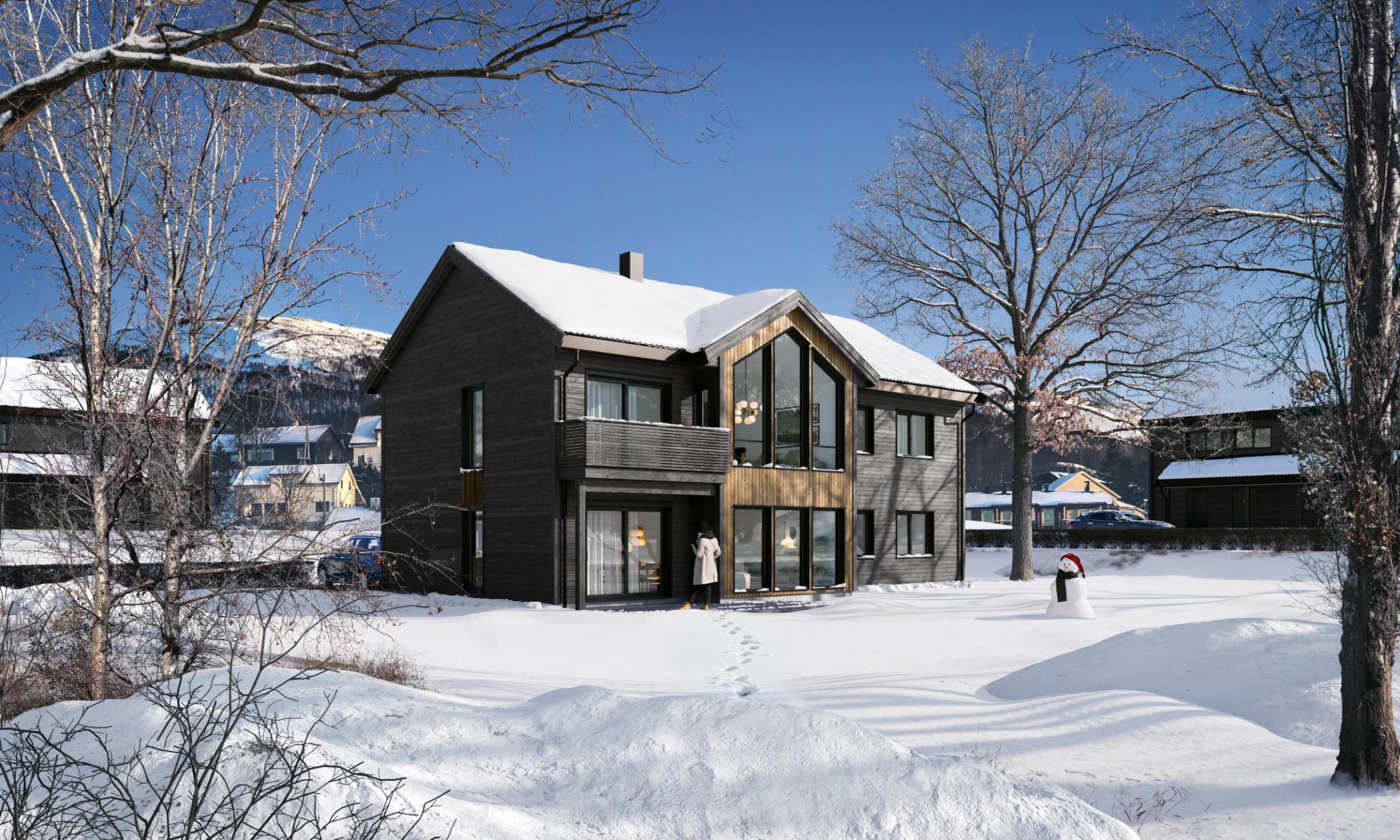 Lun er et tradisjonelt hus med klassisk stil og herskapelige vibber. Nå finnes den med utleiedel i 1. etasje