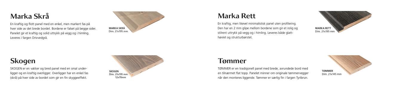 Viser ulike profiler fra Bergene Holm