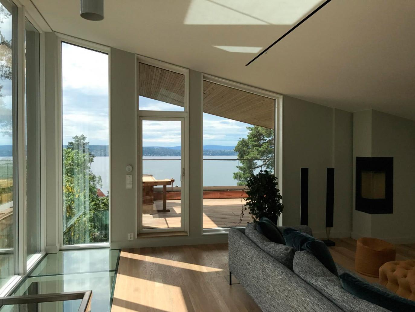 Bilde av interiøret i en arkitekttegnet enebolig fra Nordbohus Follo Bygg & Eiendom