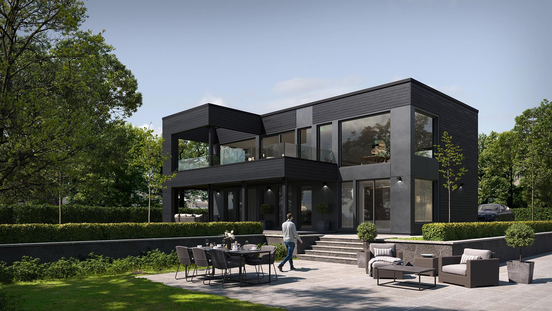Moderne funkishus fra Nordbohus