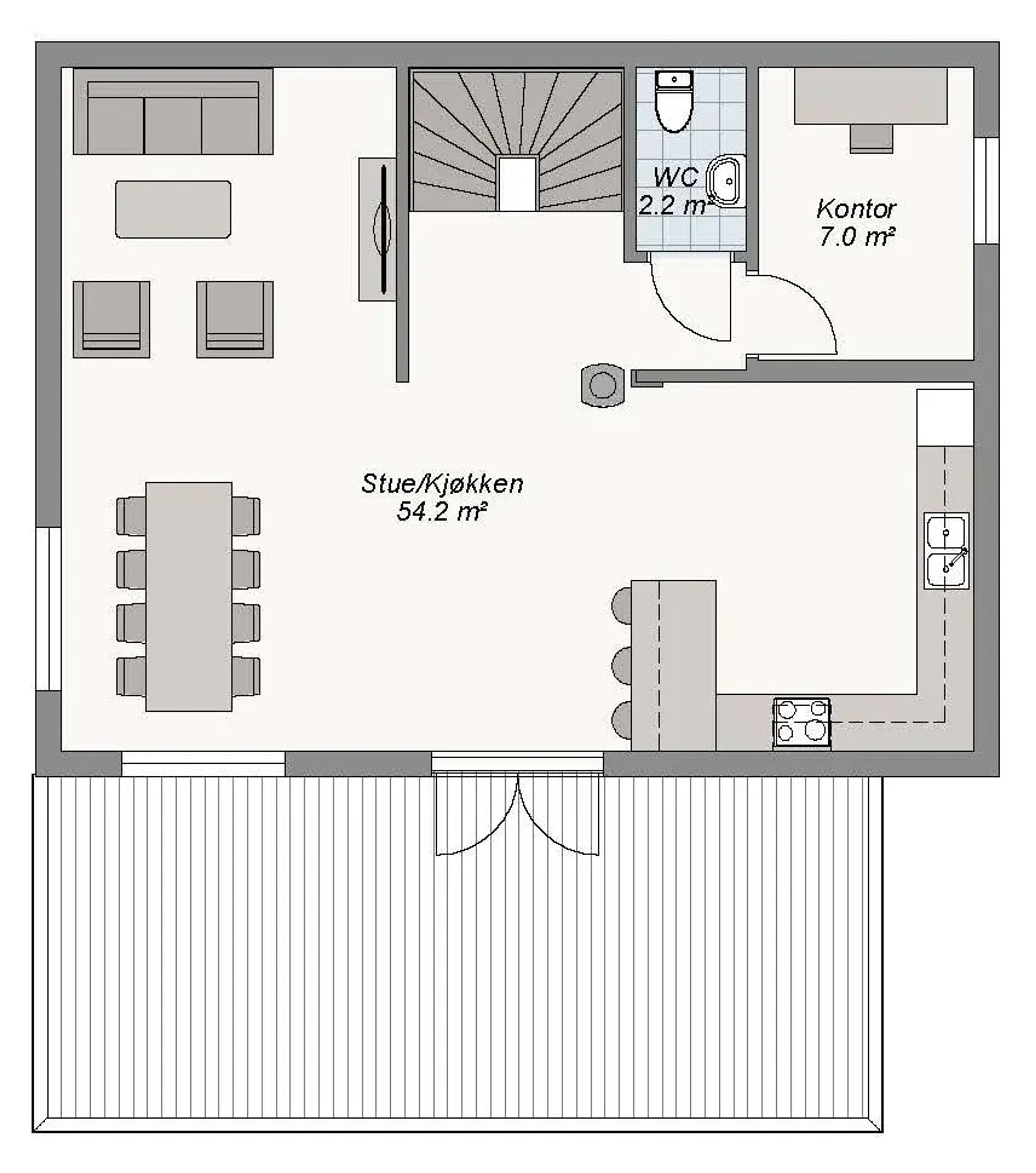Planløsning Luftig 2. etg
