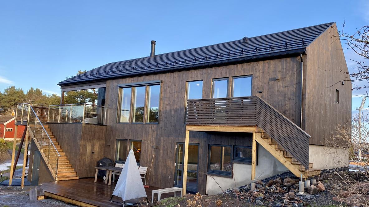 Husets fasade etter renovering Nordbohus Wari Hus