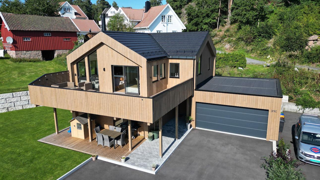 Moderne hus fra Nordbohus