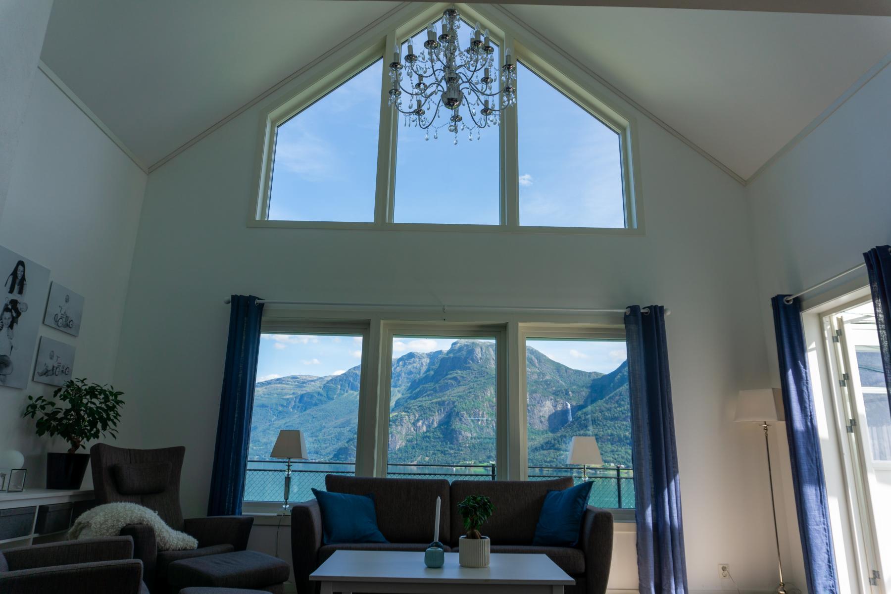 Høyt under taket i stuen