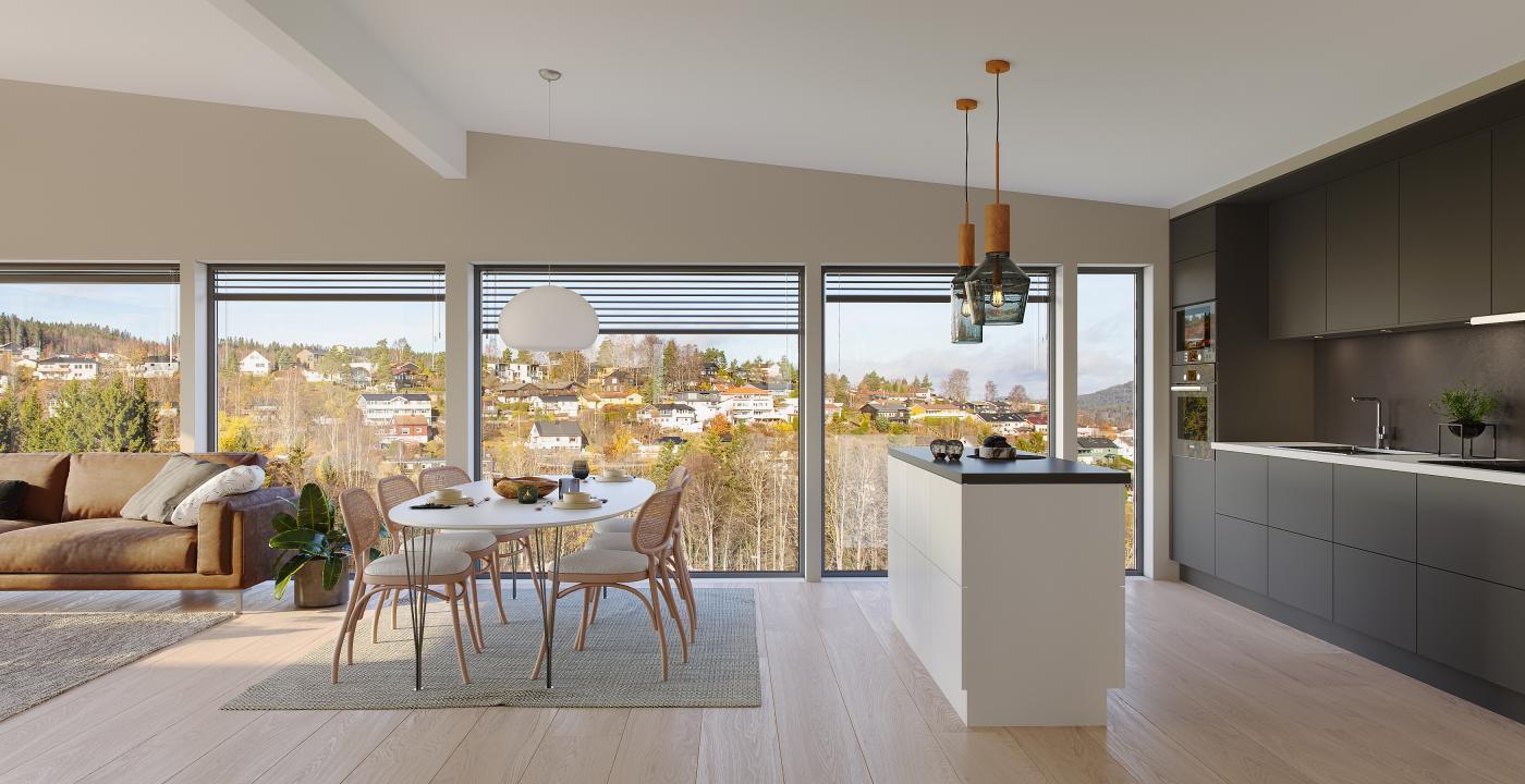 Prosjektet Snarefjellet Panorama av Nordbohus Romerike