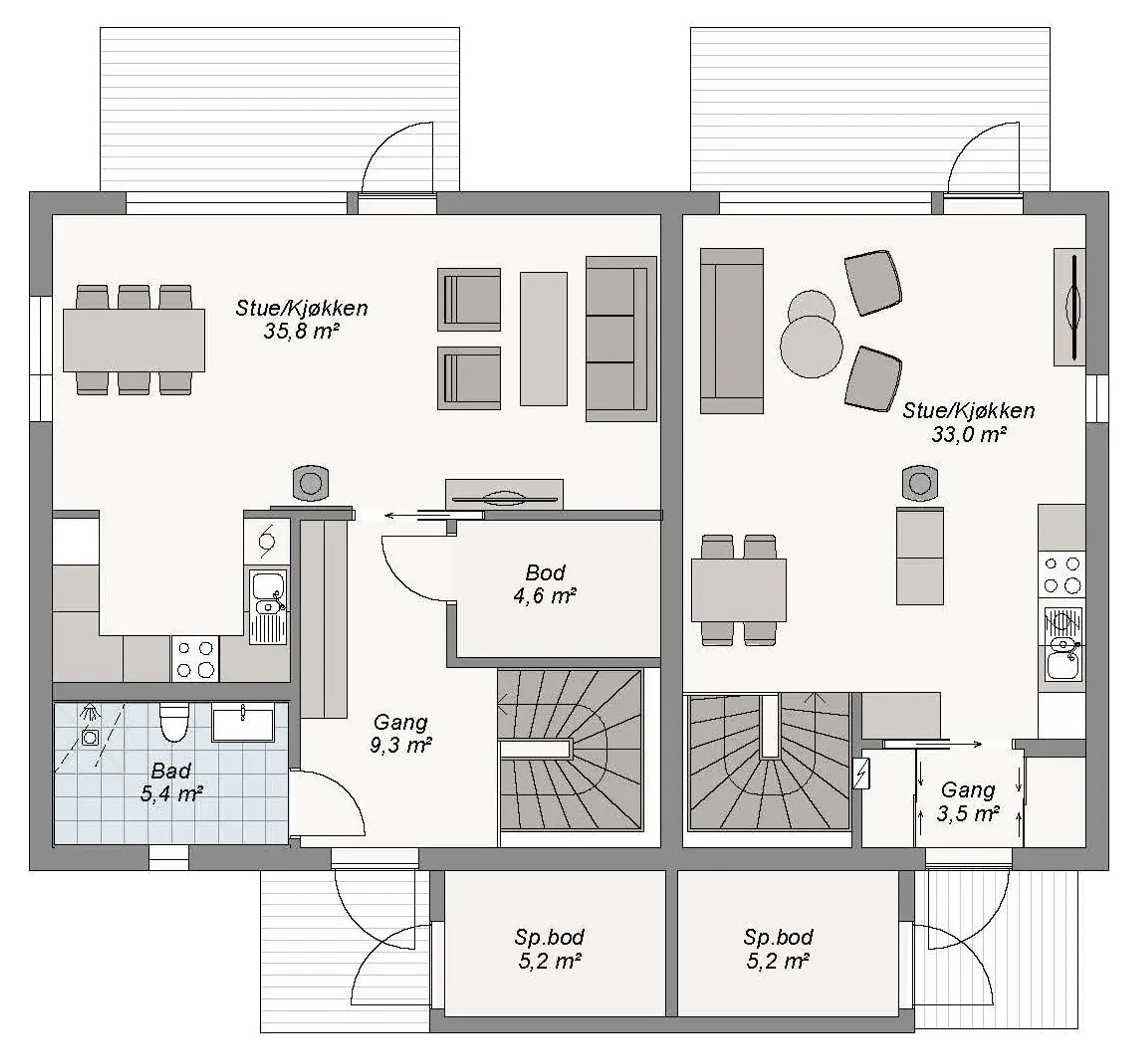 Planløsning Sammen 1. etg