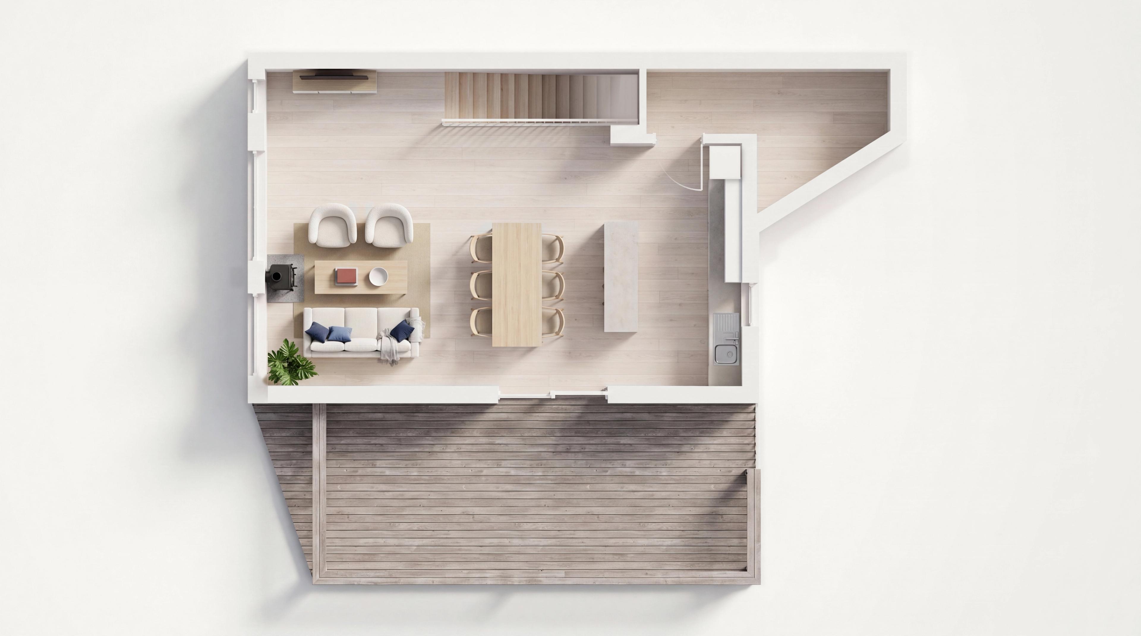 3D-plantegning Villa Lilla 2 2. etasje