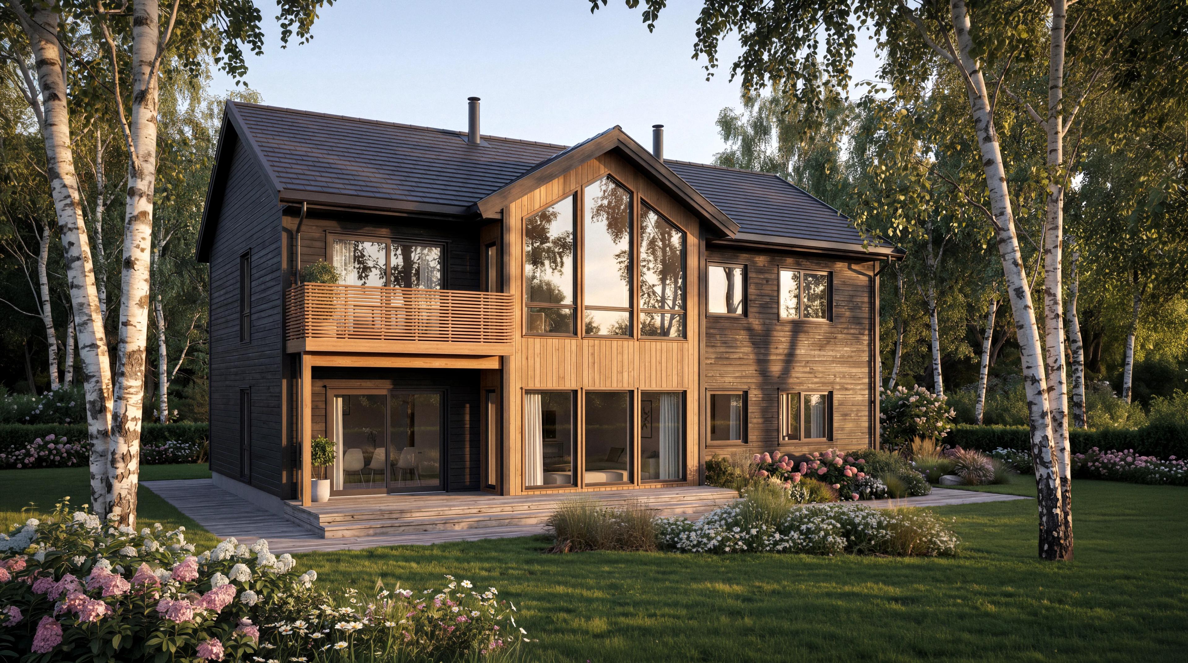 Klassisk og moderne hus med utleiedel fra Nordbohus