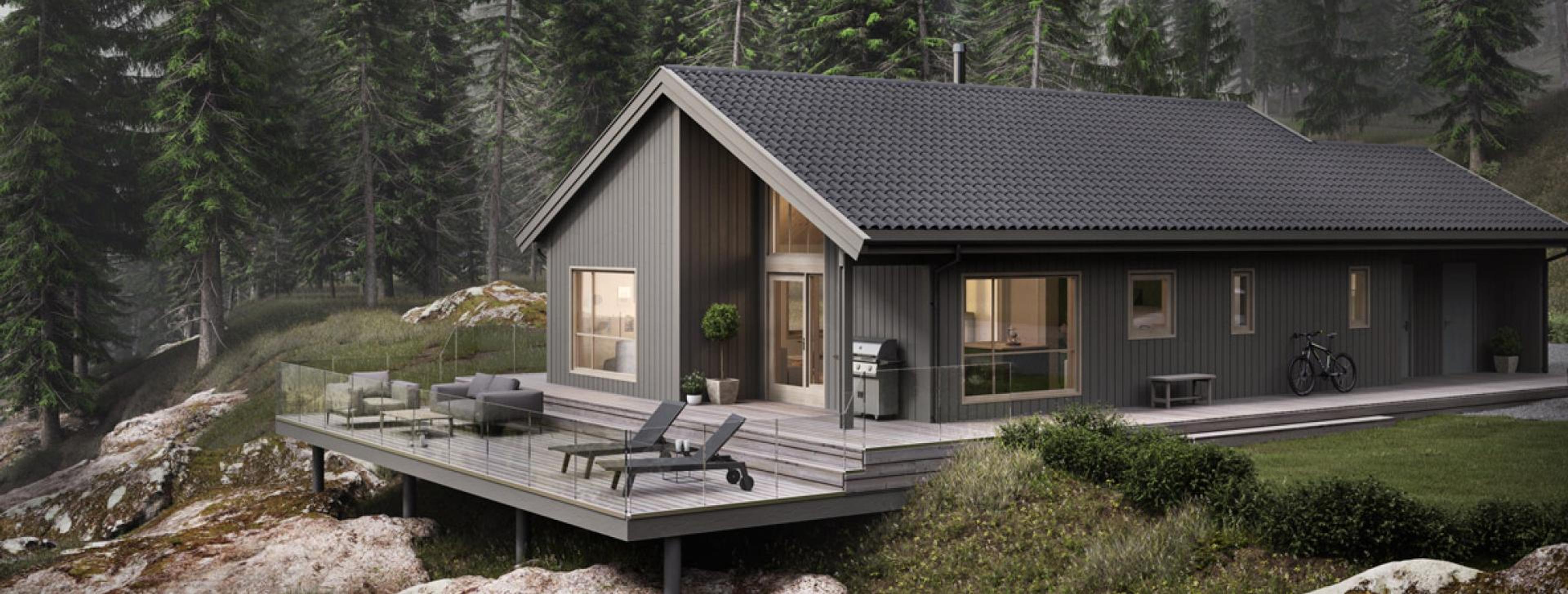 Bygge hus på ett plan