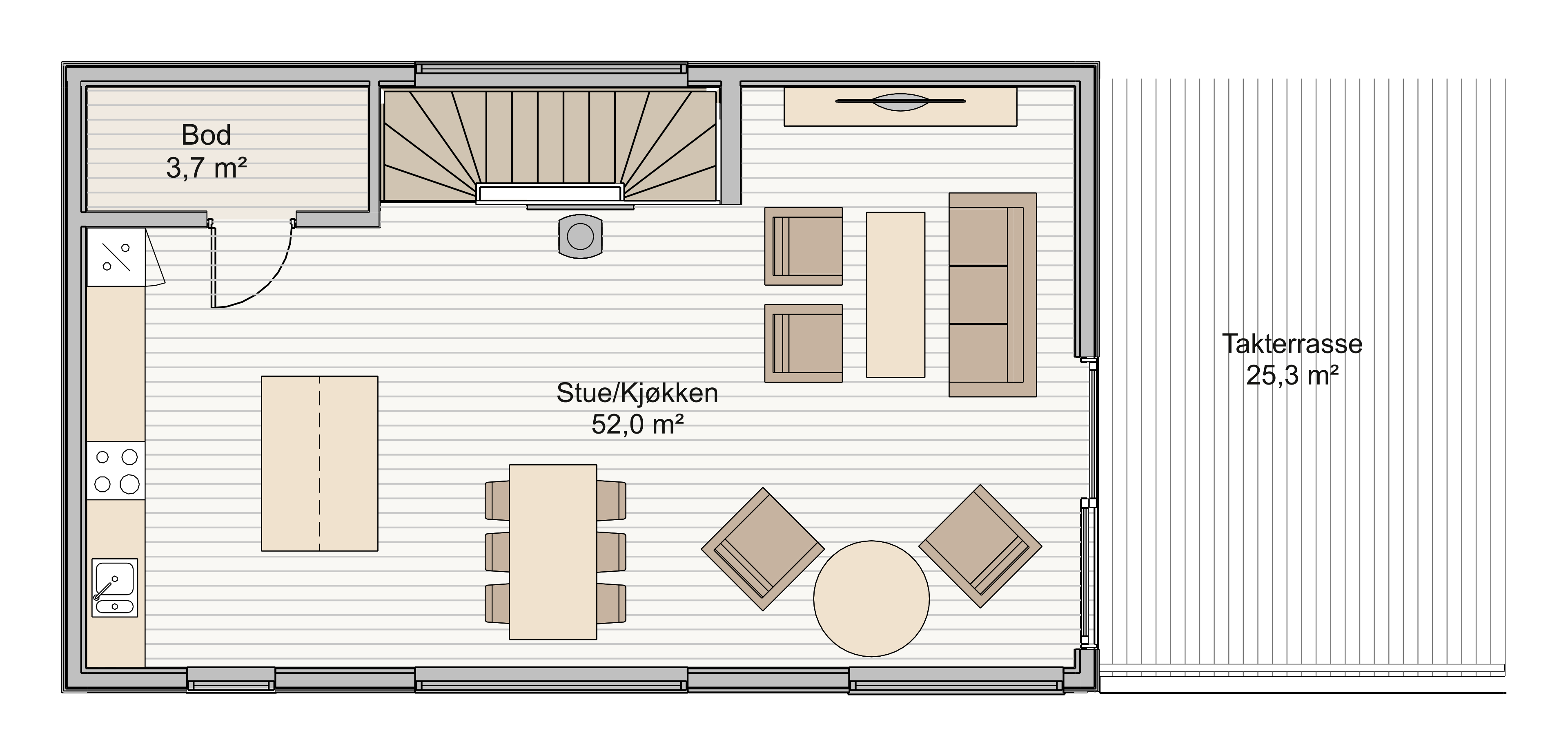 Planløsning Komplett 2. etg