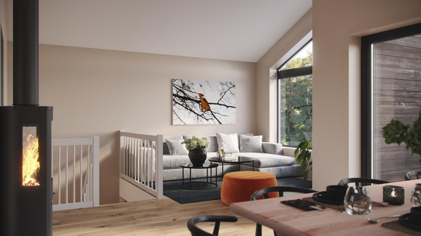 Koselig stue og spisestue i Martin Seips Veg