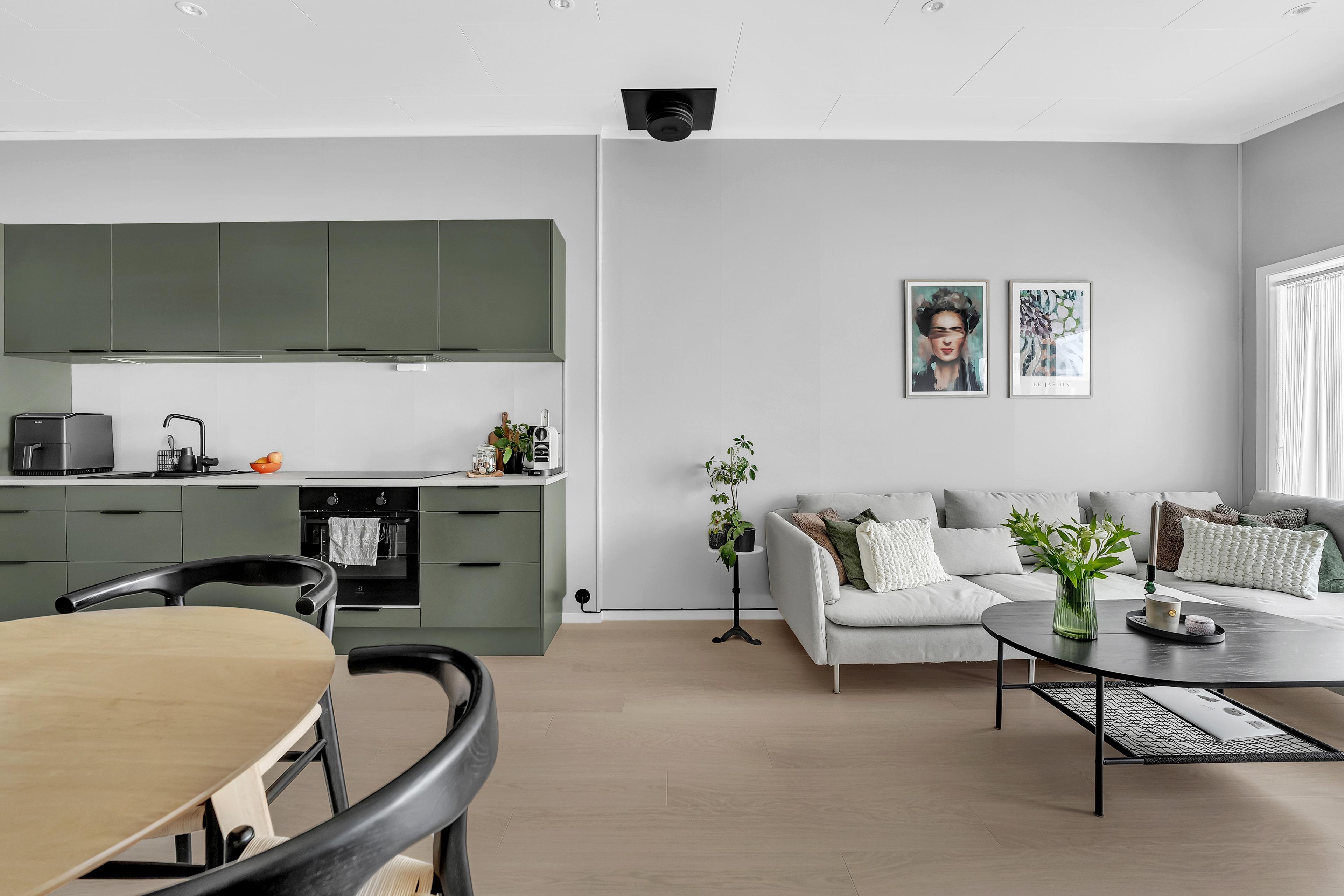 Koselig stue i husmodellen LILLO