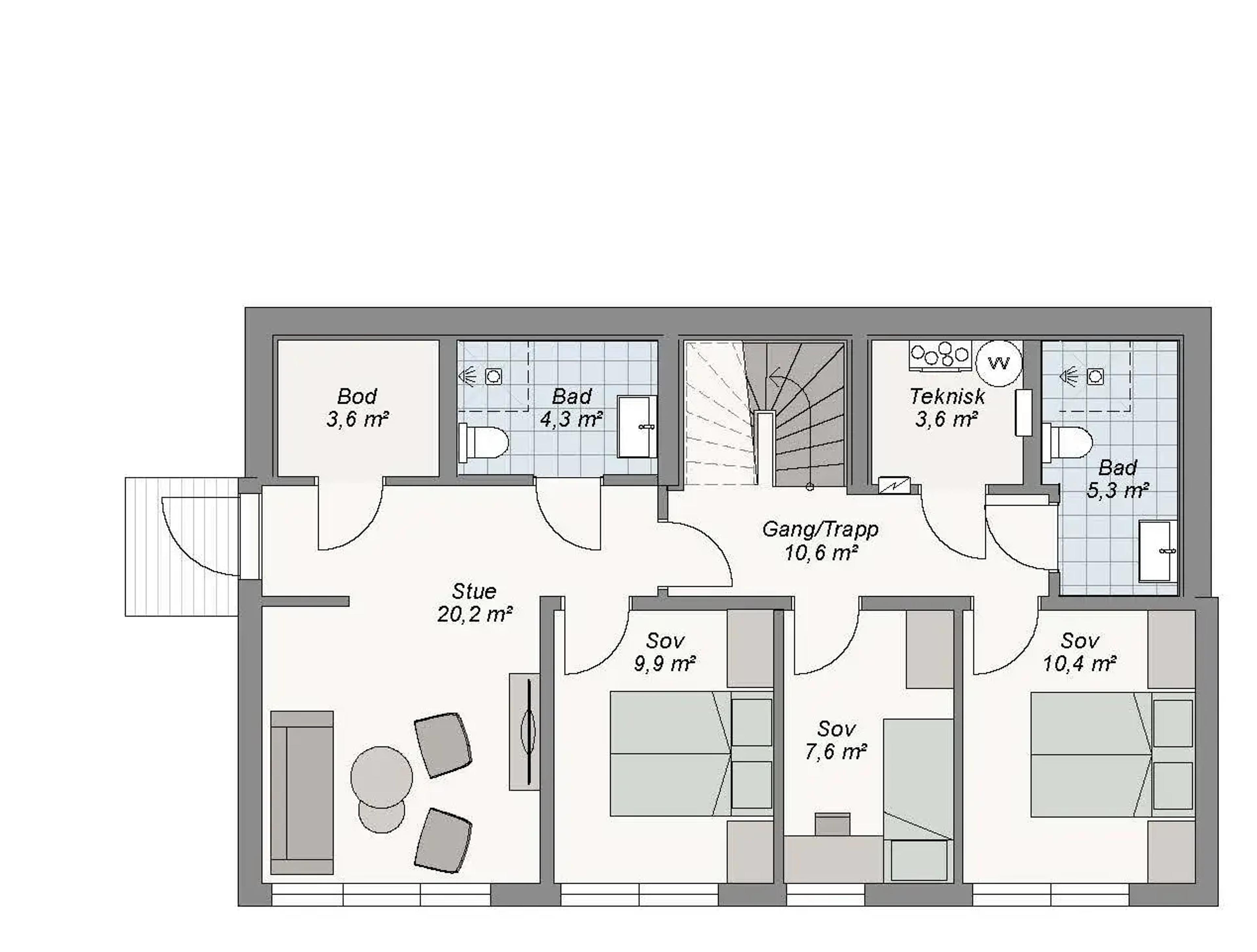 Mira plantegning U. etg