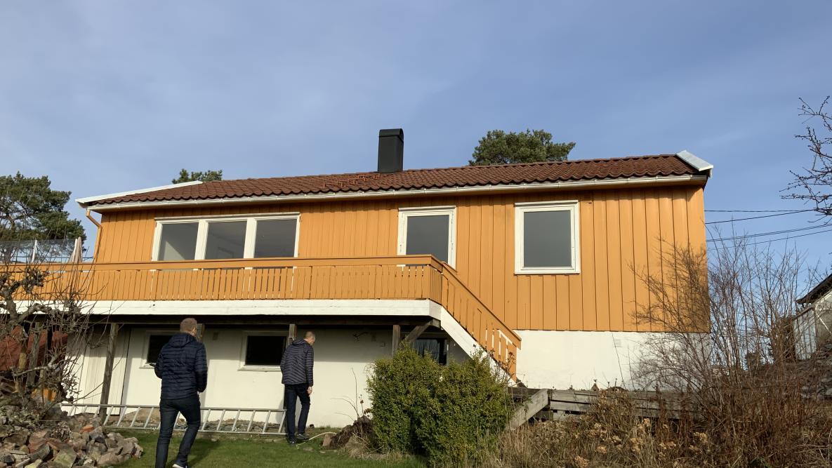 Bilde av boligen før riving - hagesiden