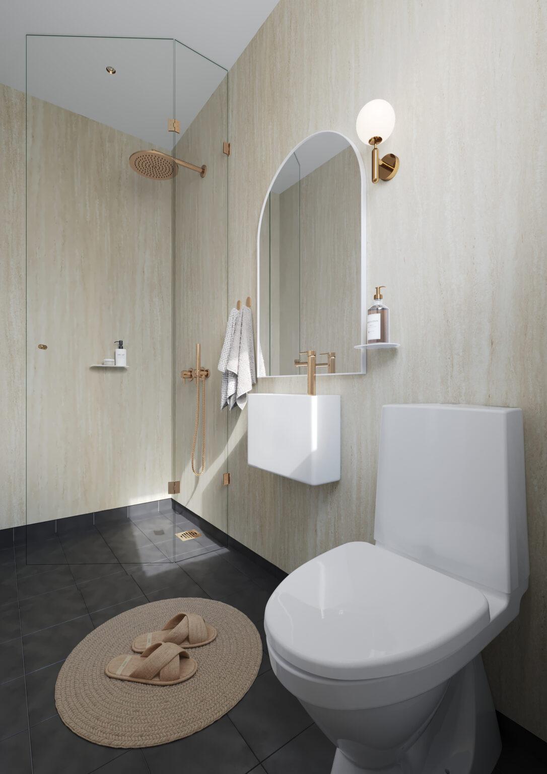 Sandstone baderomsplater fra Fibo