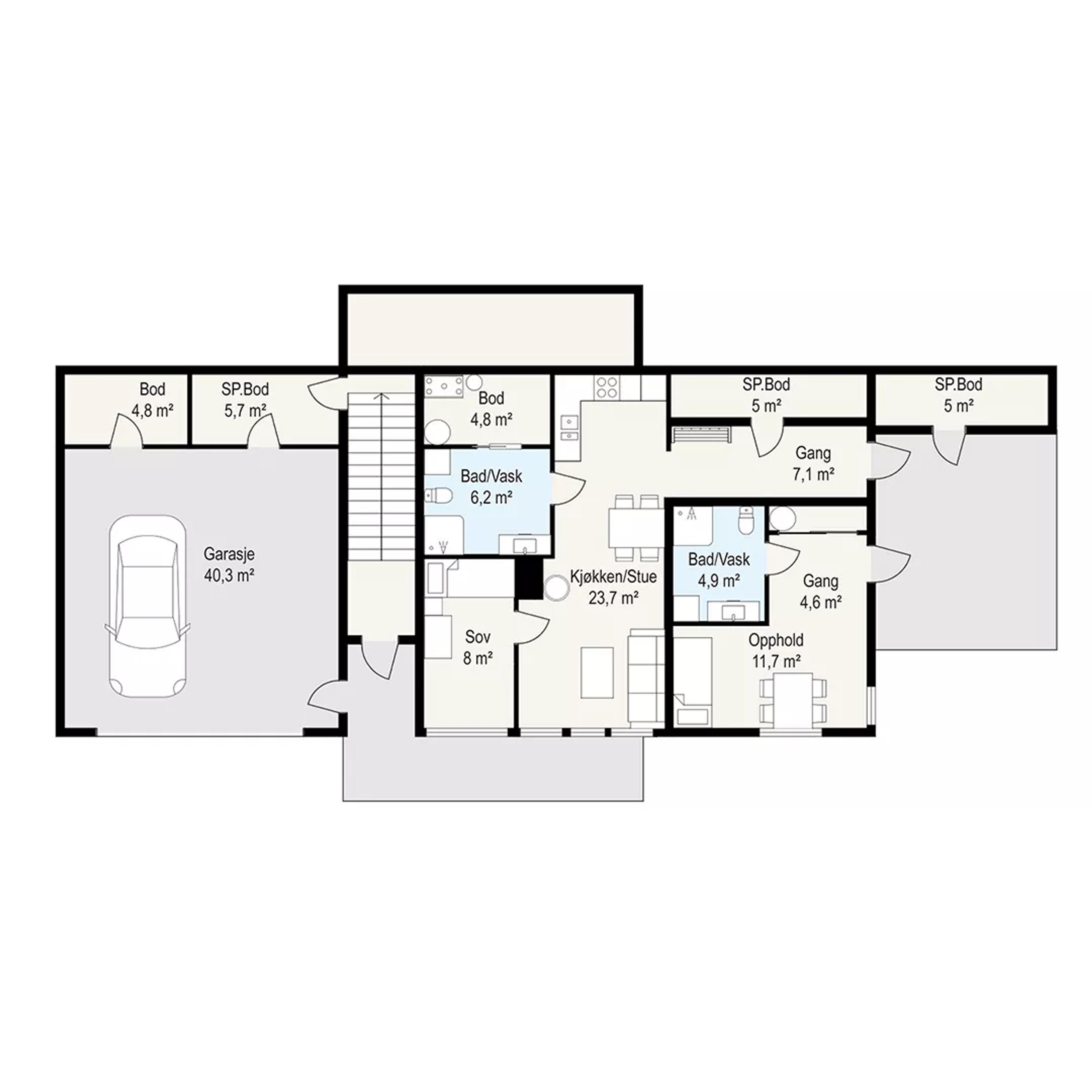 Hovden Moderne Hus Med 2 Utleieenheter Systemhus hovden-moderne-hus-med-2-utleieenheter-systemhus