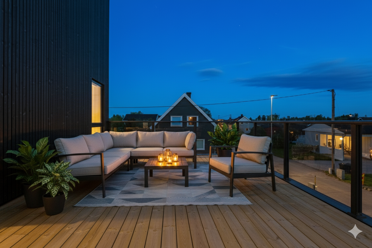 Kveldsstemning på terrassen