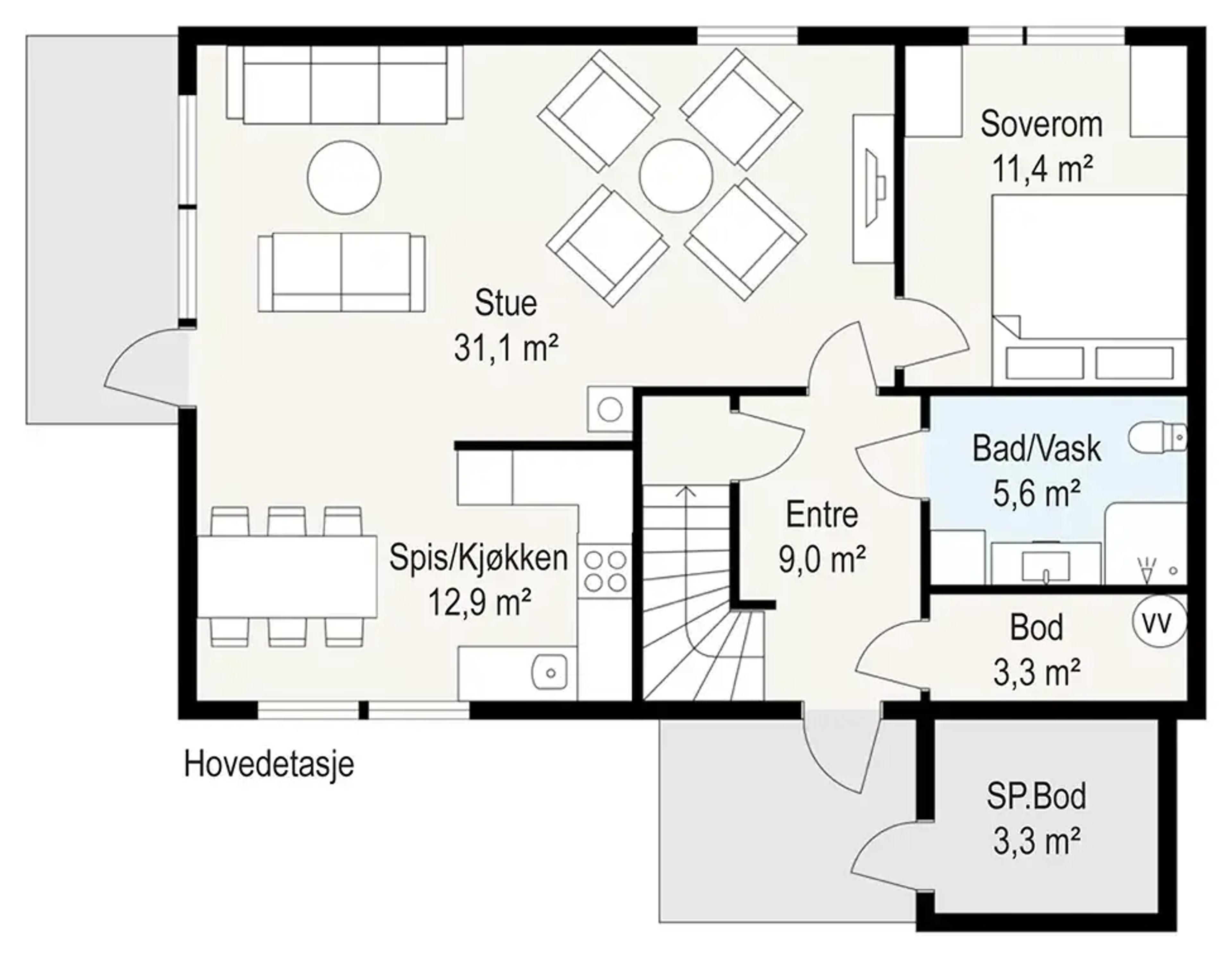 Miljøko plantegning første etasje fra Systemhus