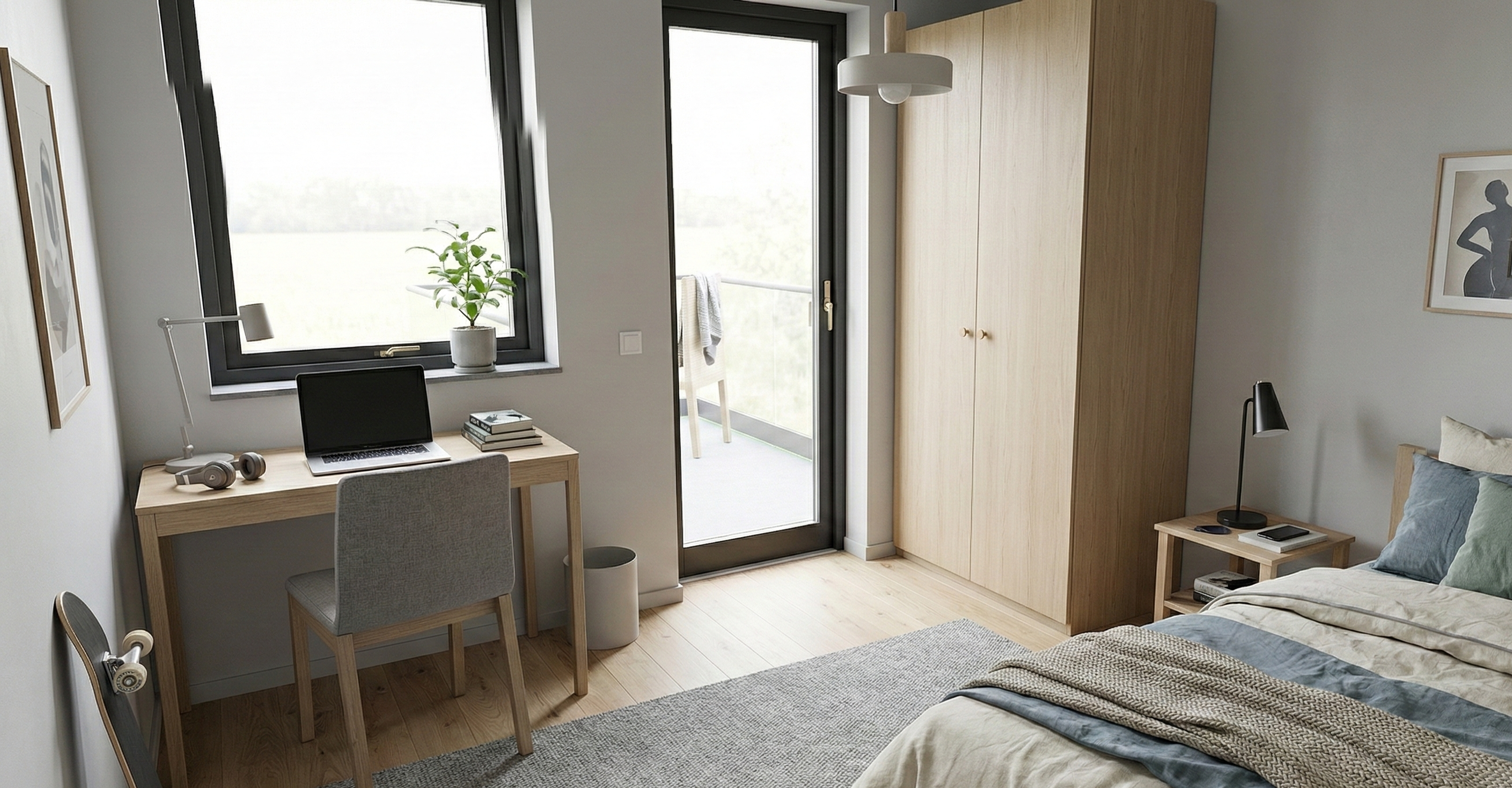 Interiør soverom (illustrasjon)