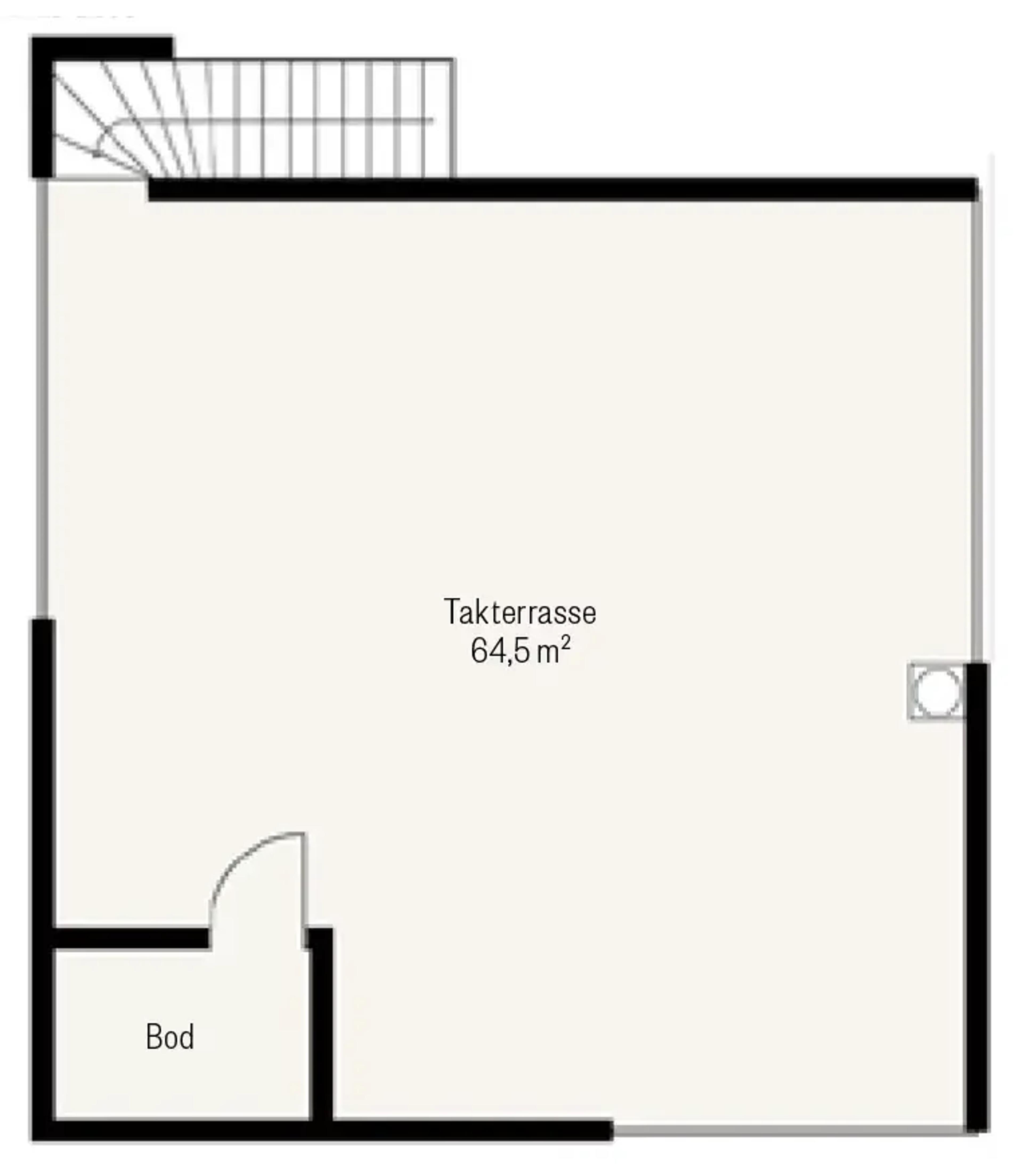 Cubo plantegning 2D takterrasse