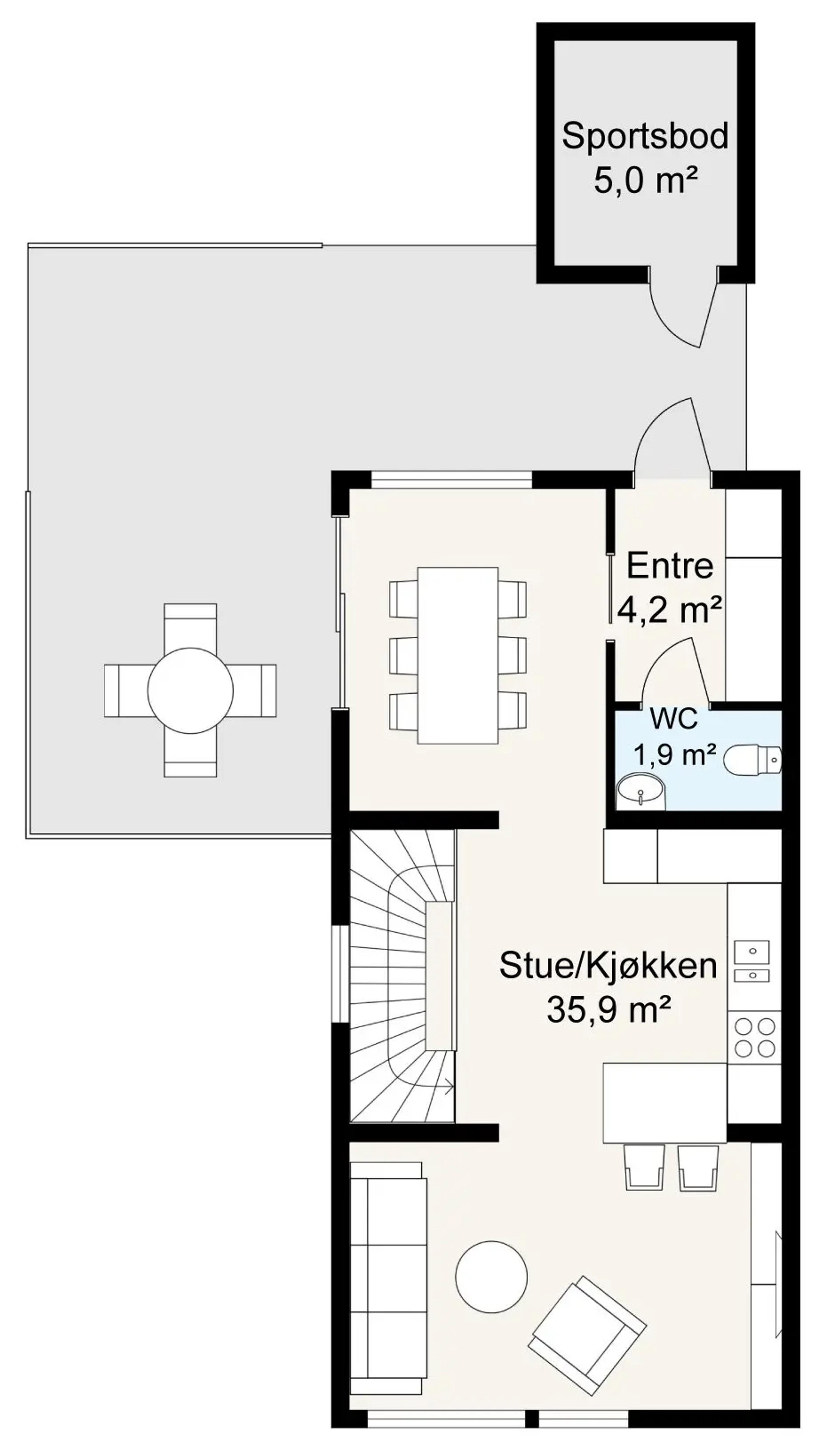 Systemhus Moholt plantegning